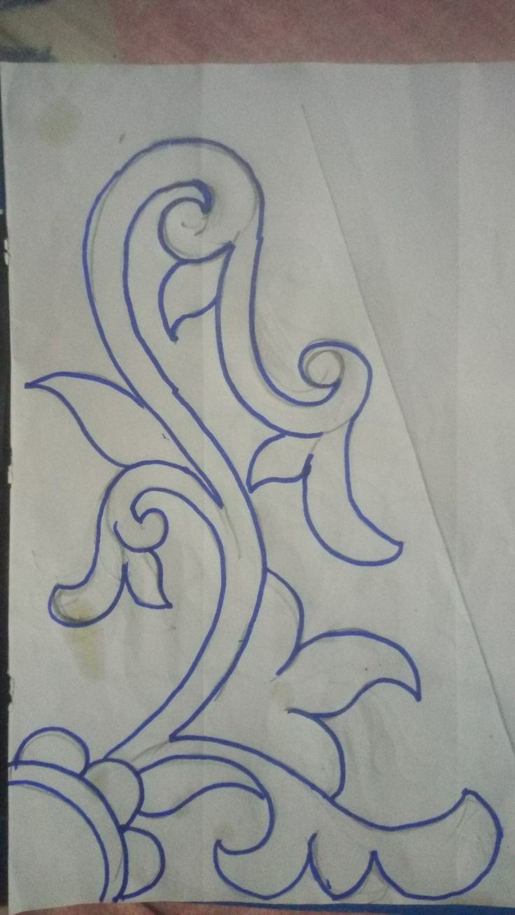 DIY Applique Template Scroll Pattern