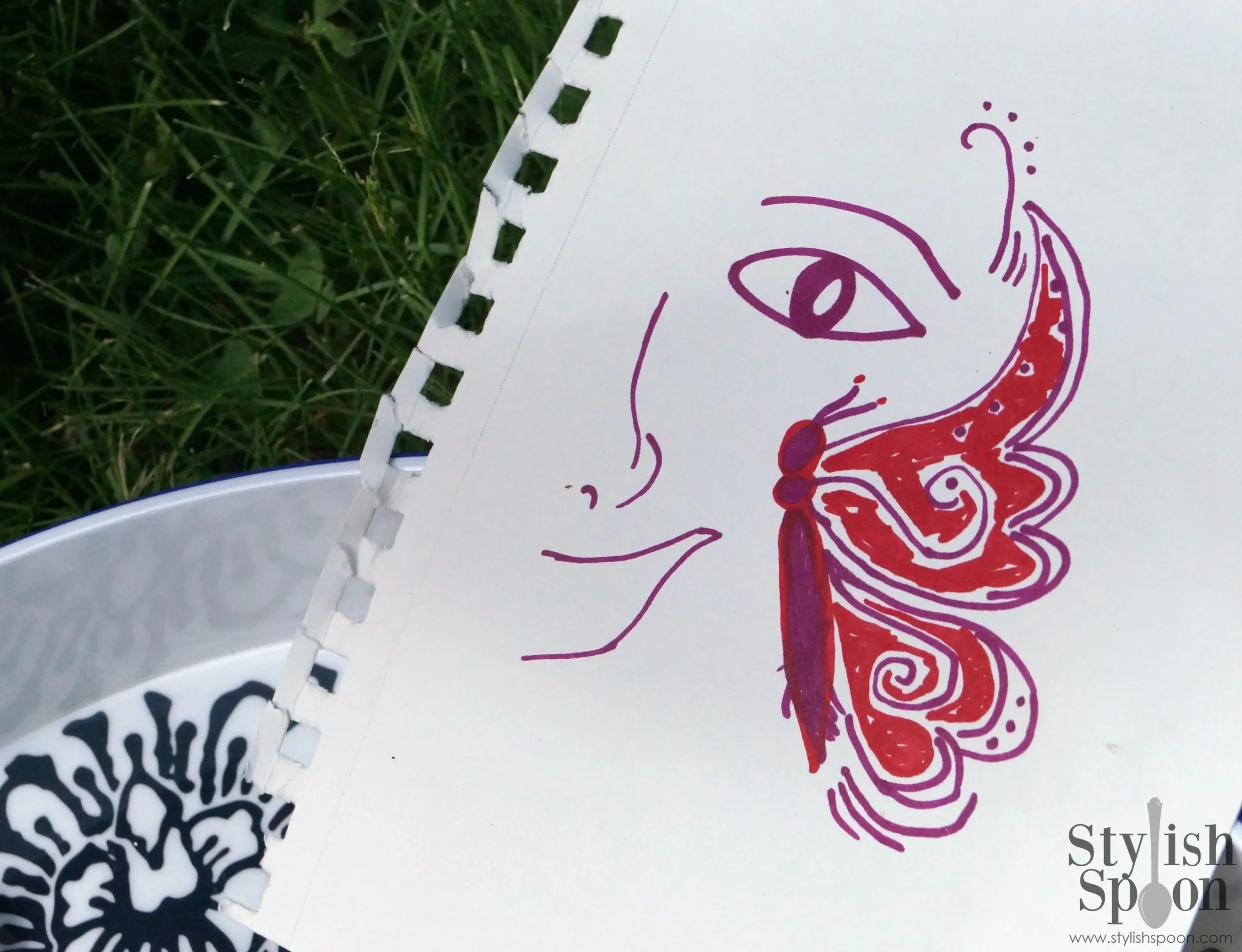 DIY Butterfly Face Painting How To free Printable Template 