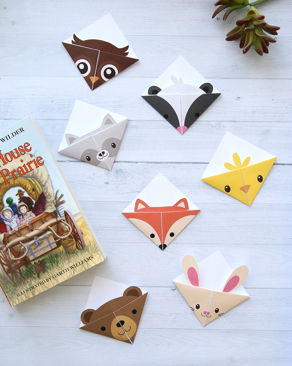 DIY Woodland Animals Origami Bookmarks print Fold It s 
