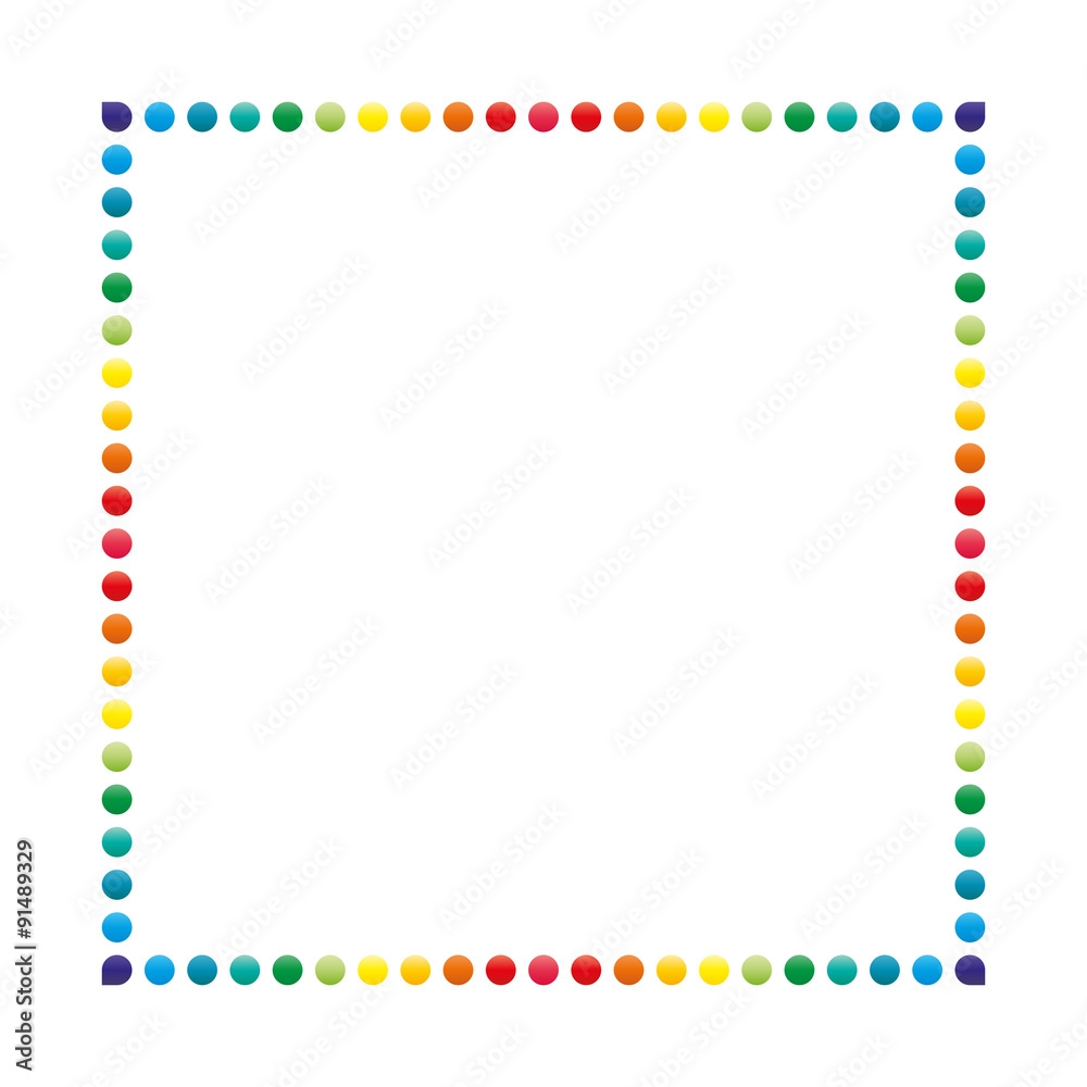 Dotted Frame Corner Design Template Invitation Greeting 