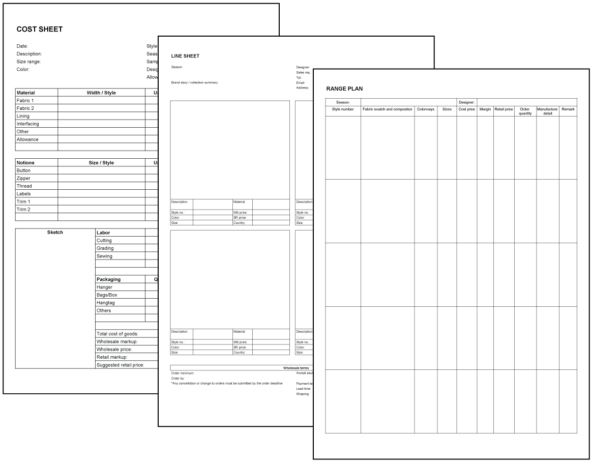 Download Templates From Fashionary