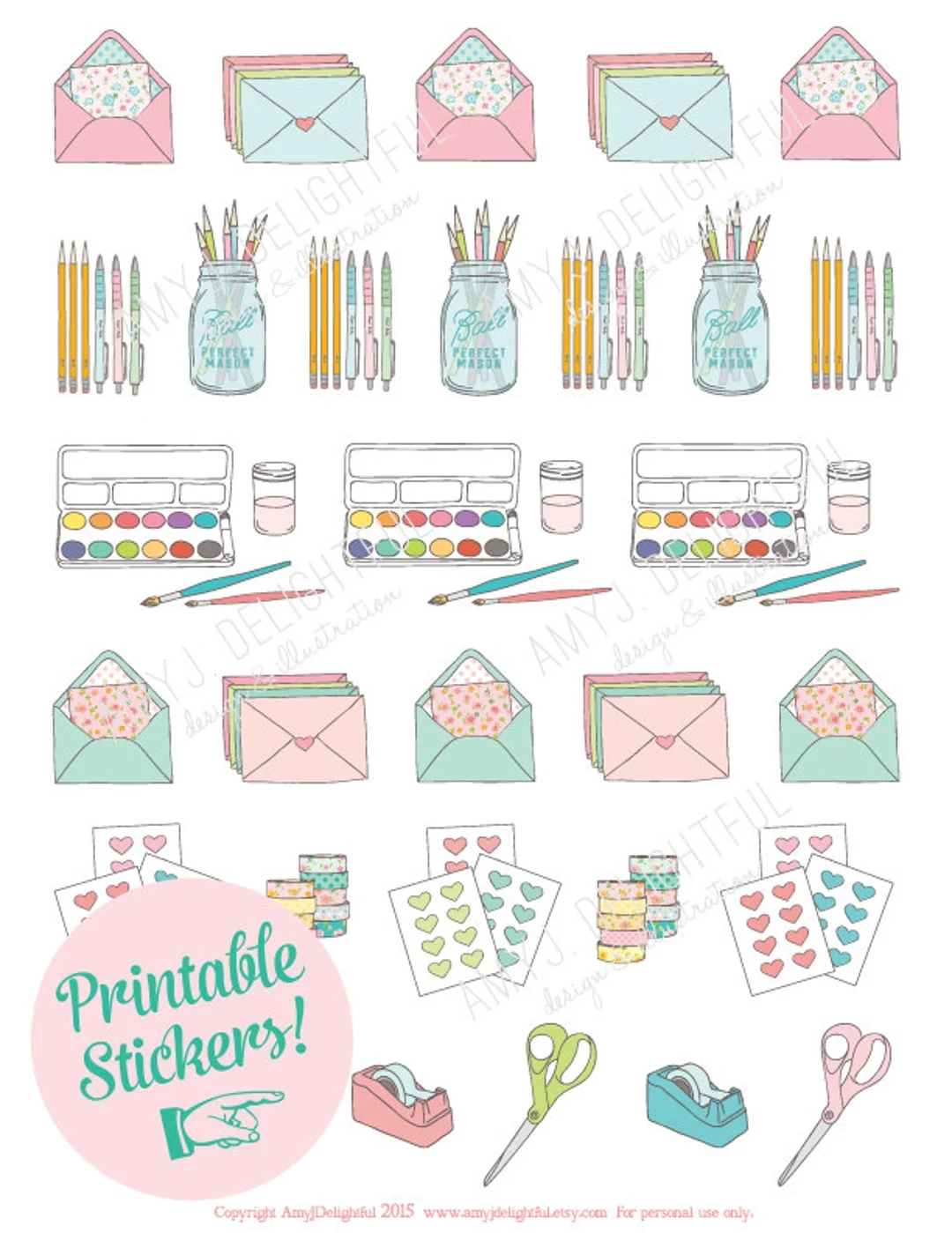 Druckbare PLANNER Sticker Digitale Datei Sofort Download 