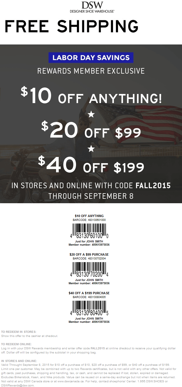 Designer Shoe Warehouse Coupons Printable