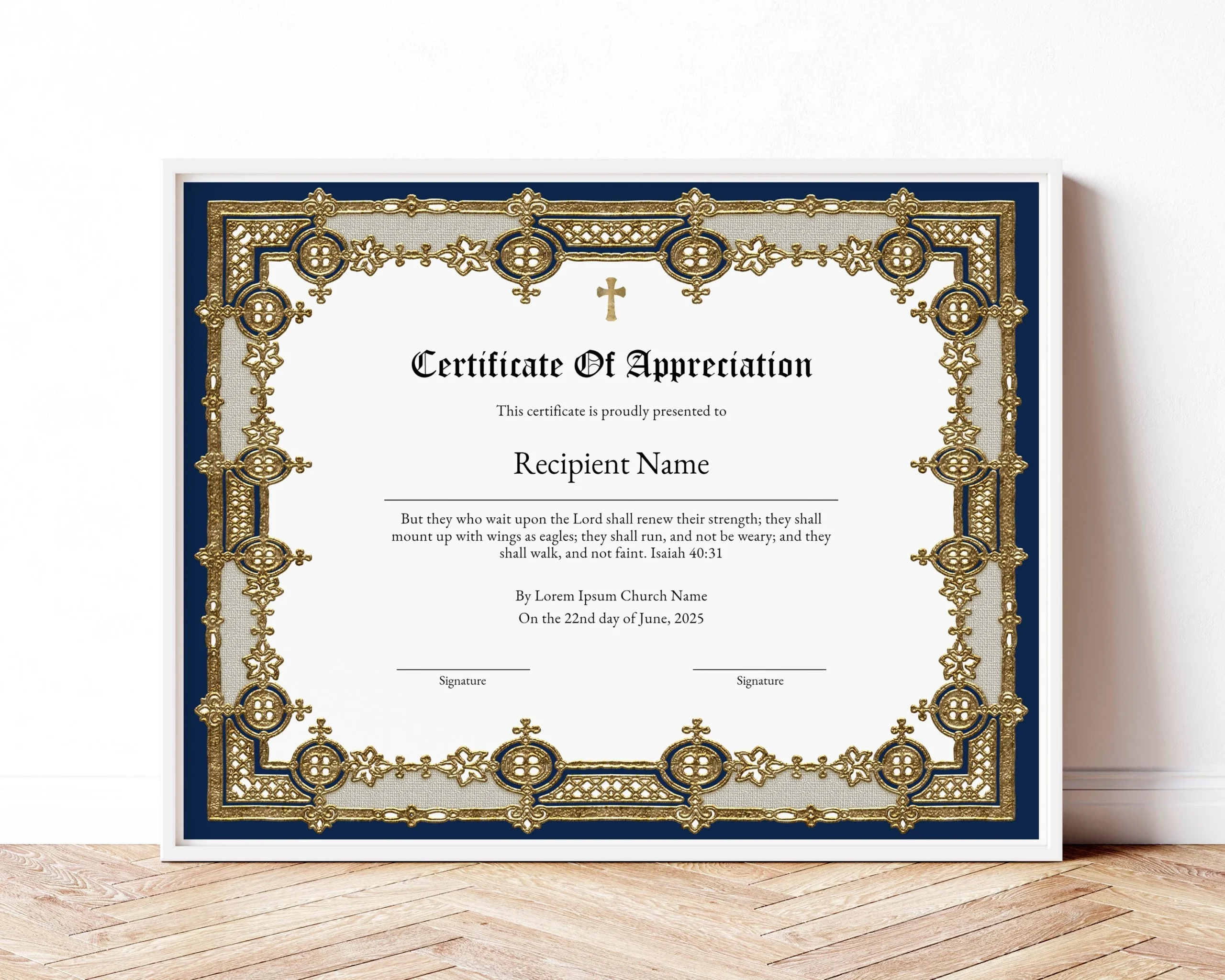 Editable Pastor Appreciation Certificate Template Printable 