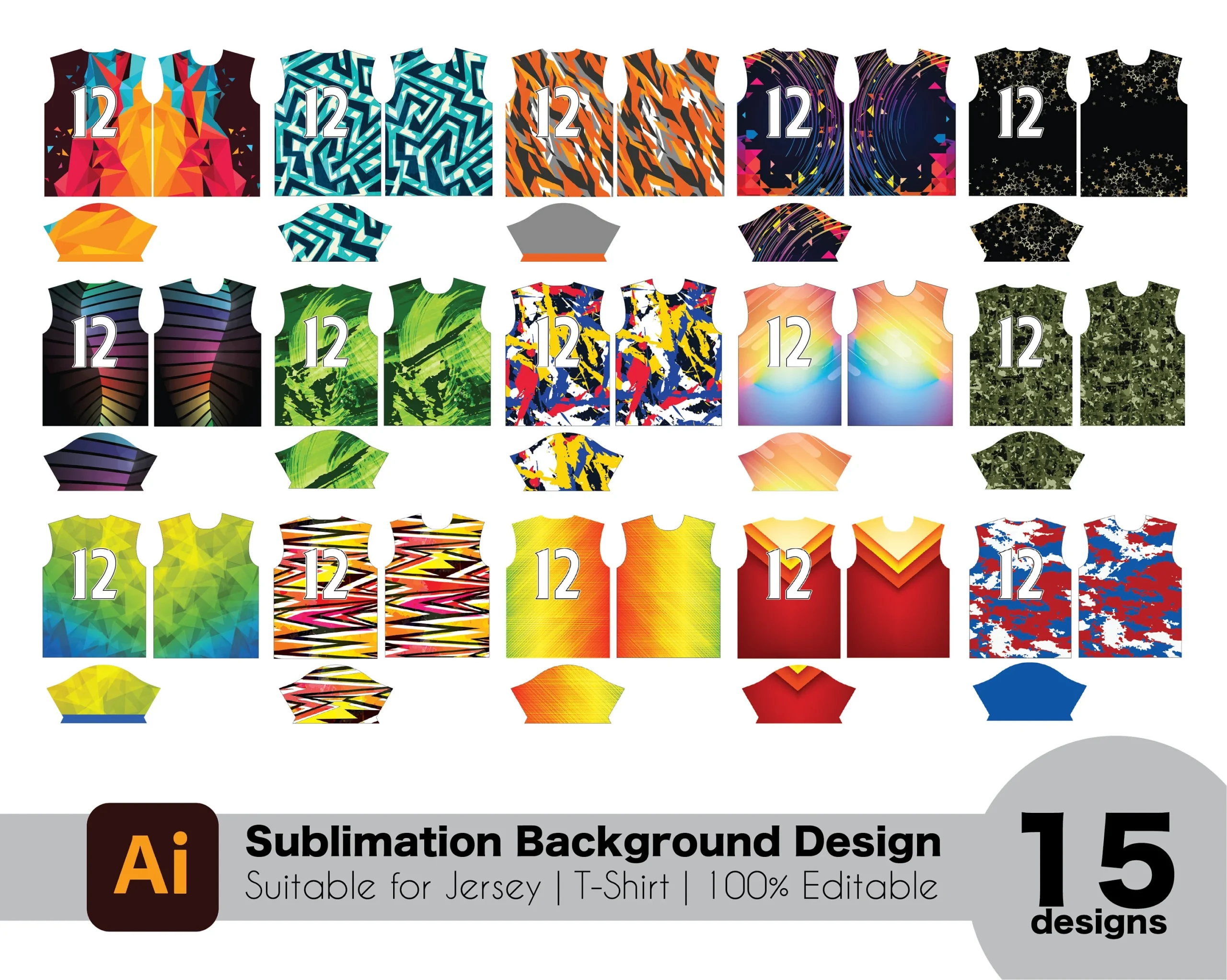 Editable Sublimation Pattern Jersey Design Background Sublimation 