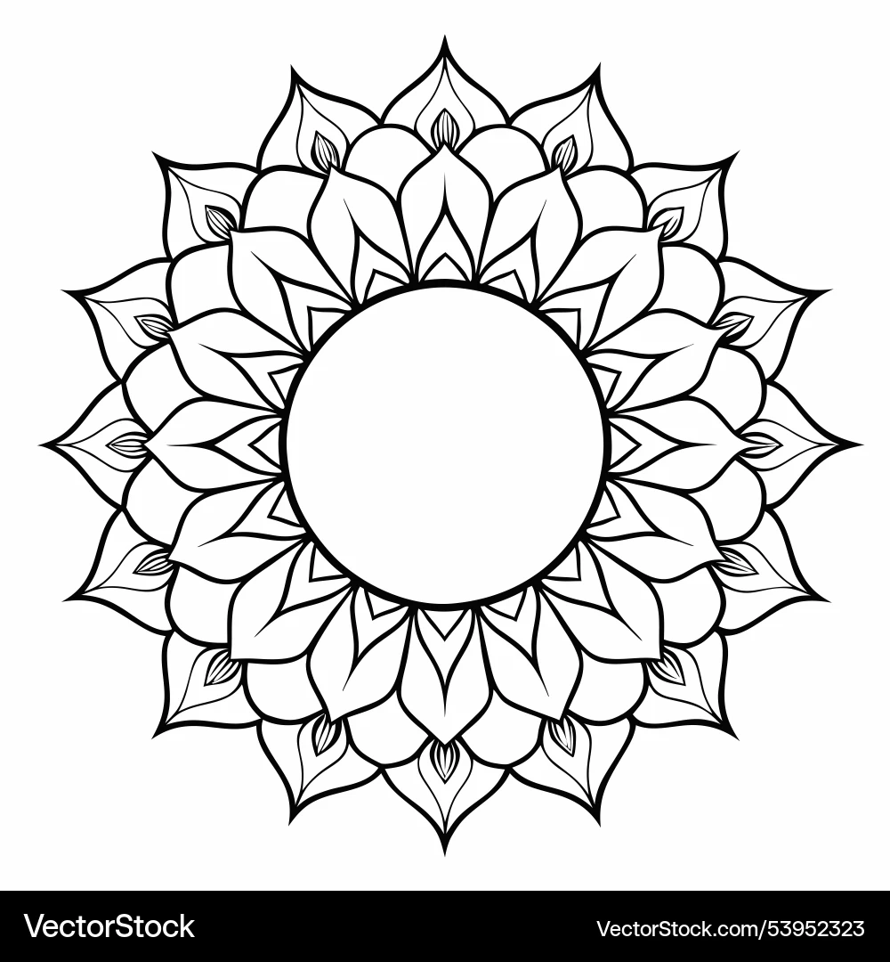 erstellen sie ein leeres mandala design lizenzfreier vektor