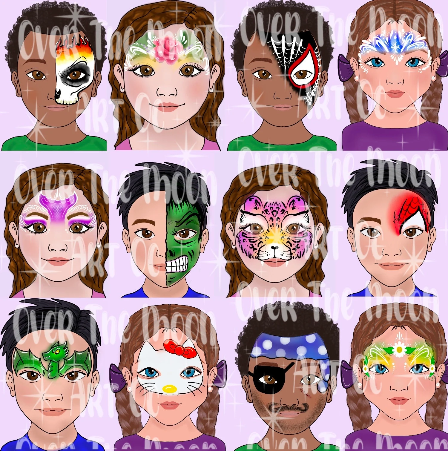 Face Paint Menu Board Easy Face Painting Ideas Board Etsy UK