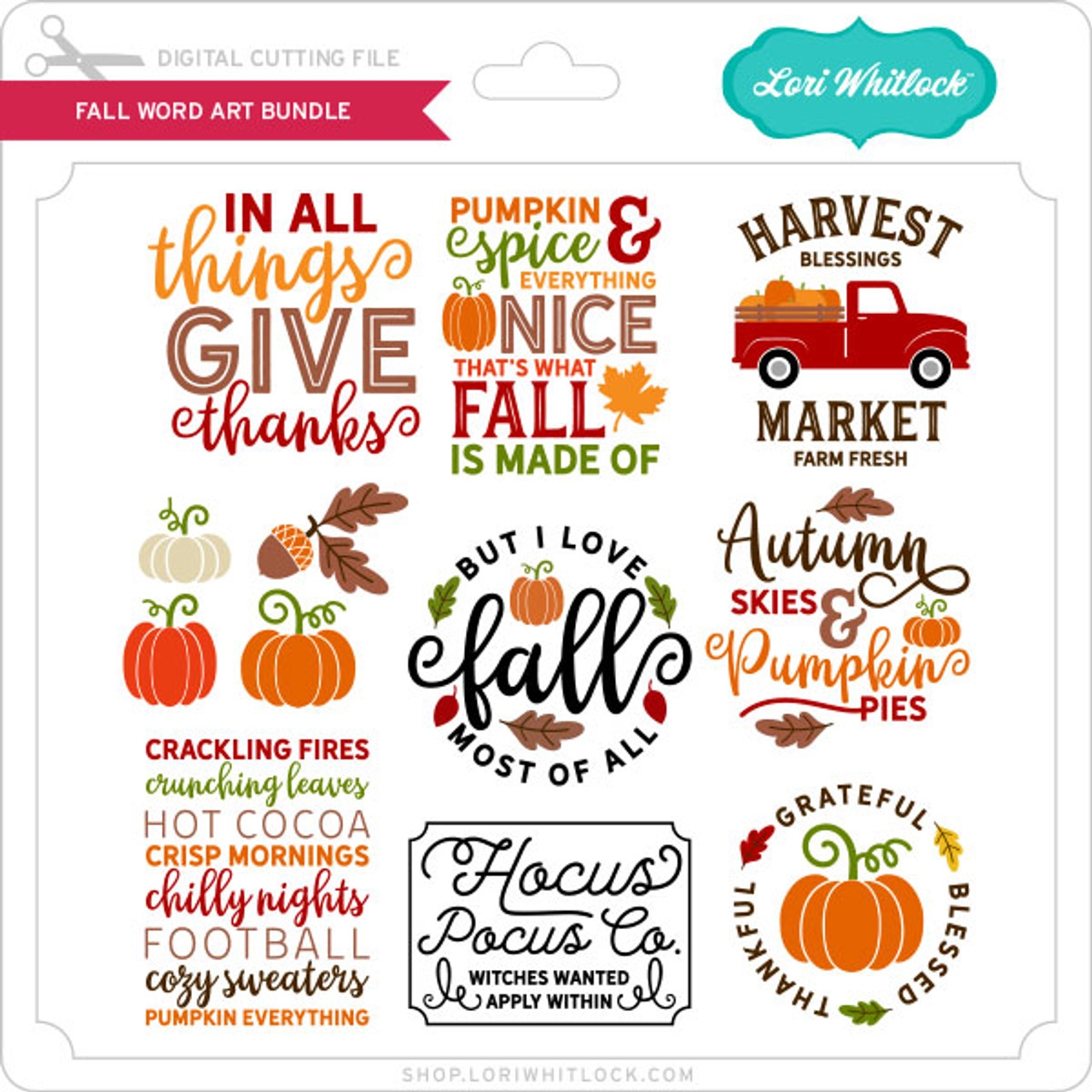 Fall Word Art Bundle