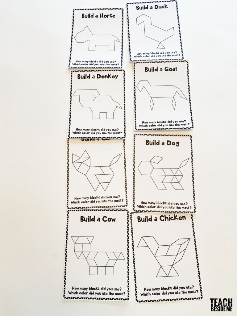 Pattern Block Design Cards Free Printable