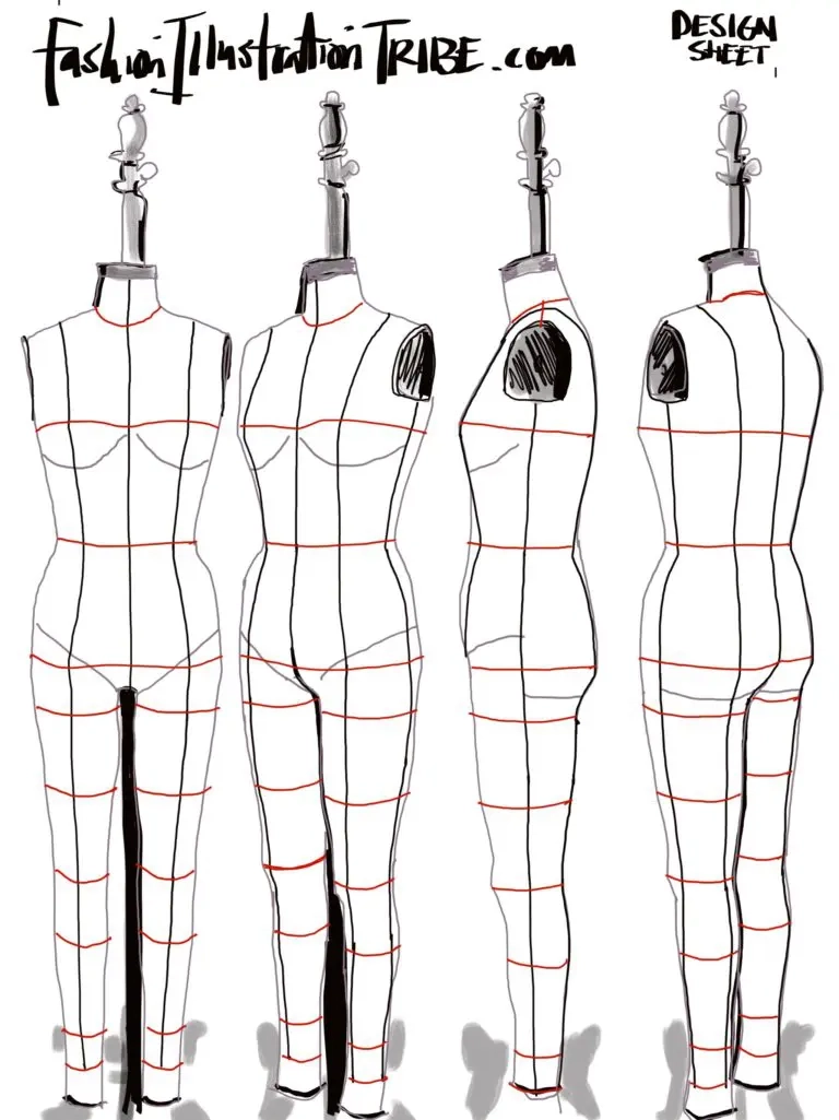 Printable Body Forms For Fashion Design