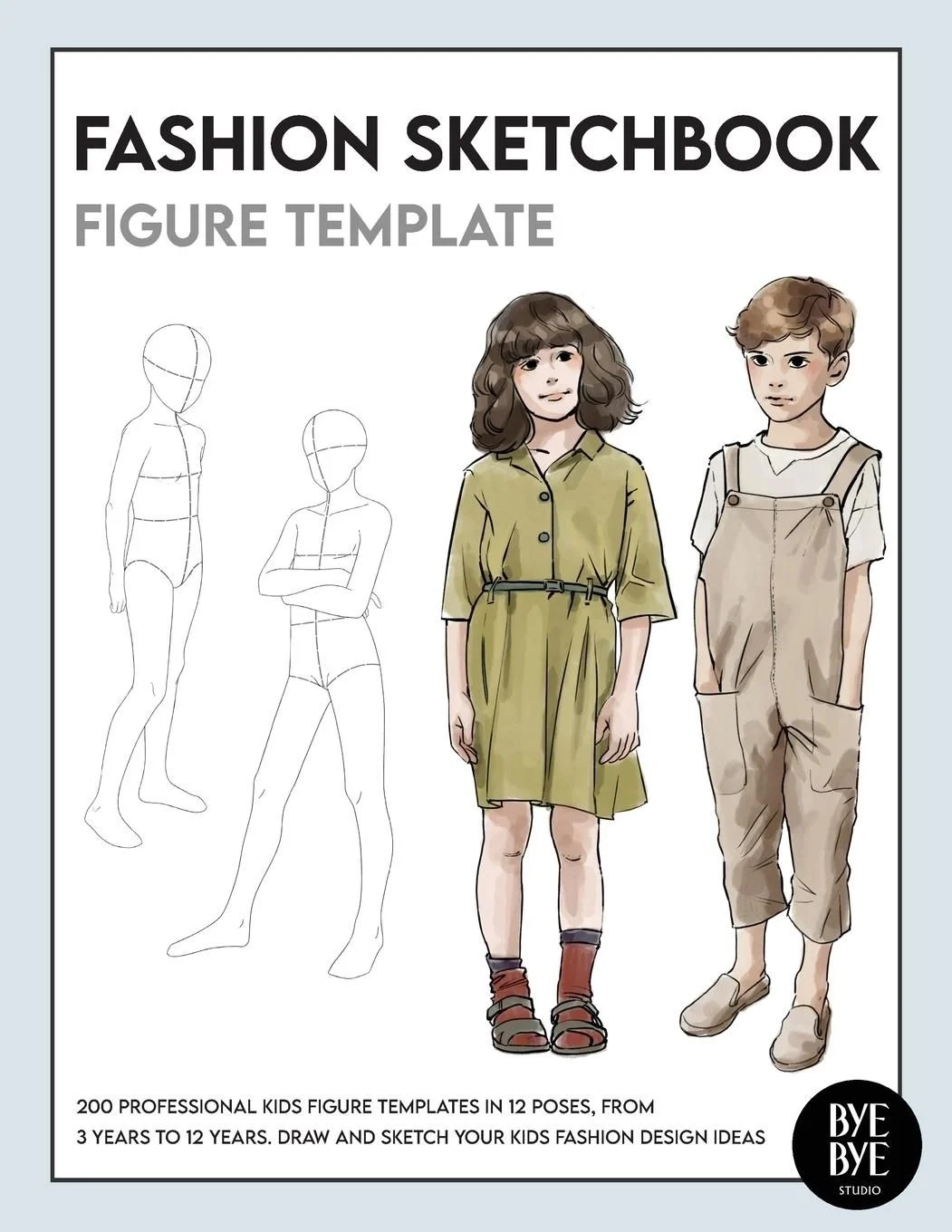 Fashion Sketchbook Kids Figure Template Auf Englisch Kaufen