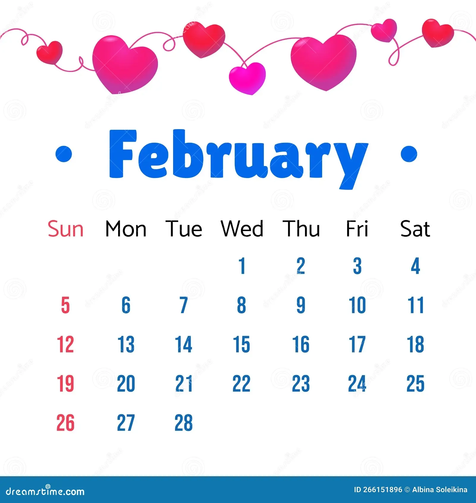 February 2023 Calendar February 2023 Calendar Vector Illustration 