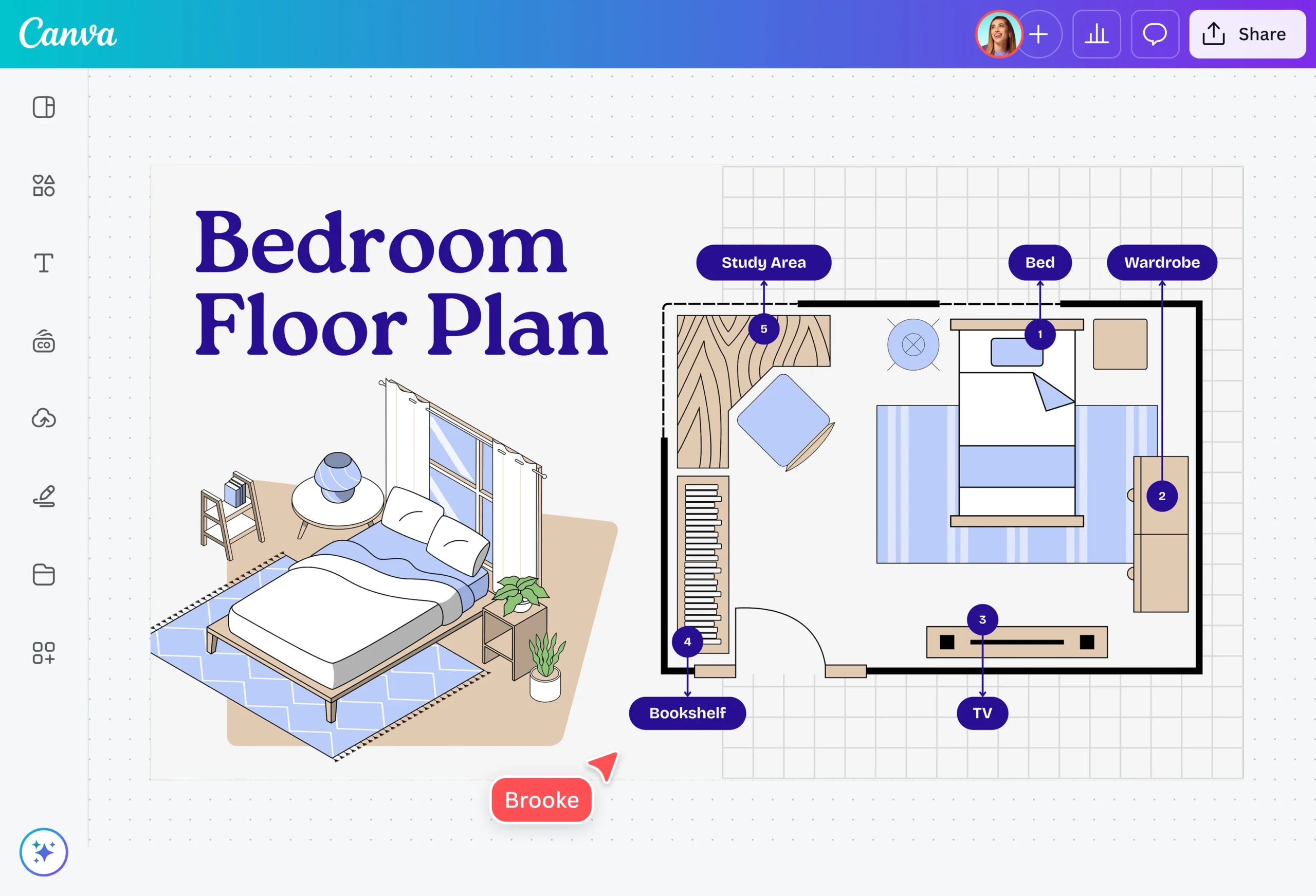 Room Design Template Grid Printable