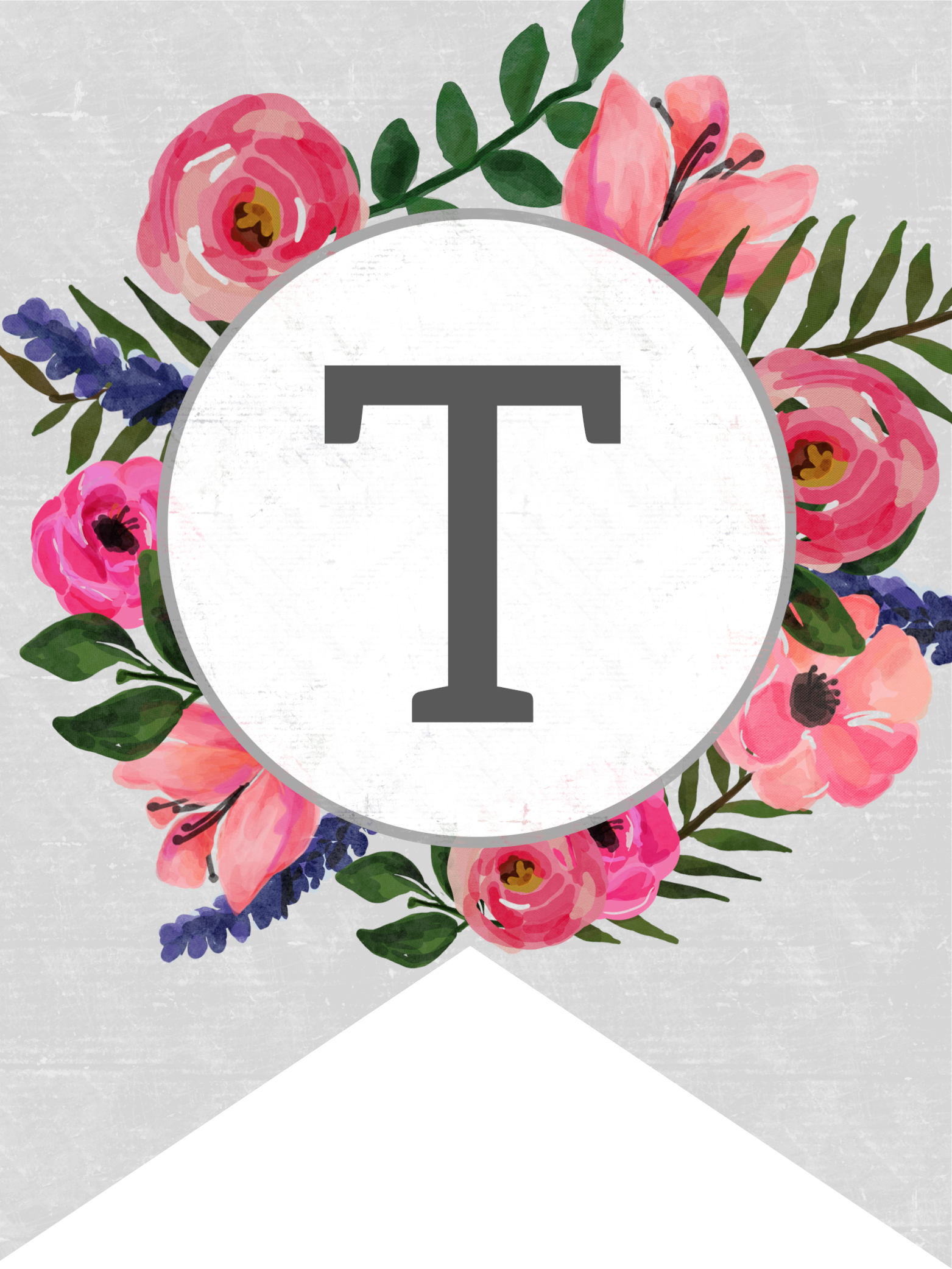 Printable Banner Letter Design