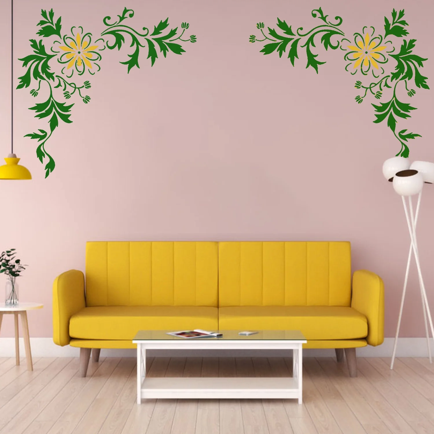 Floral Sonic Bloom Wall Stencil KHSNT450 