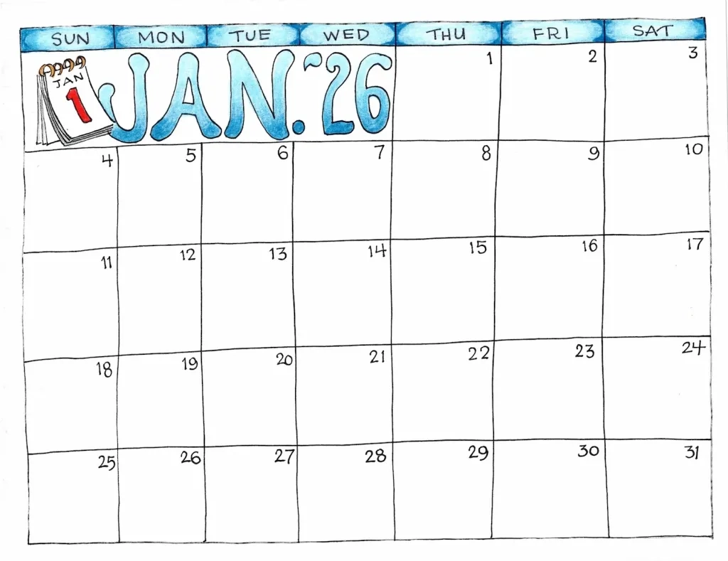 Free Printable Calendars 2026