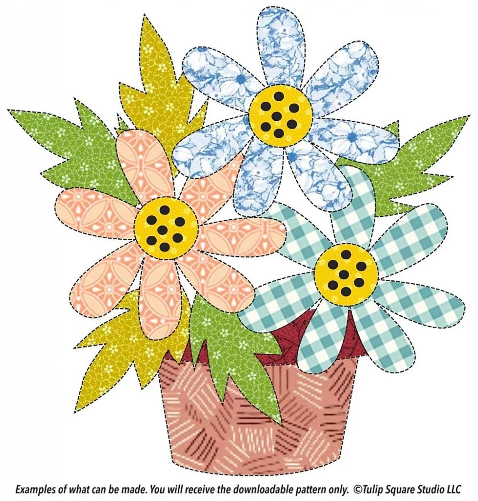Free Appliqu Patterns Tulip Square Patterns For Useful 