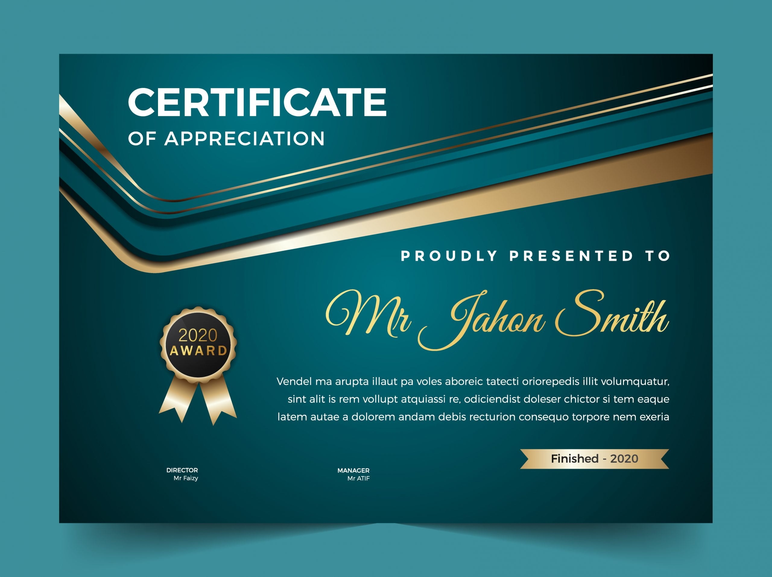 Design Appreciation Certificate Printable