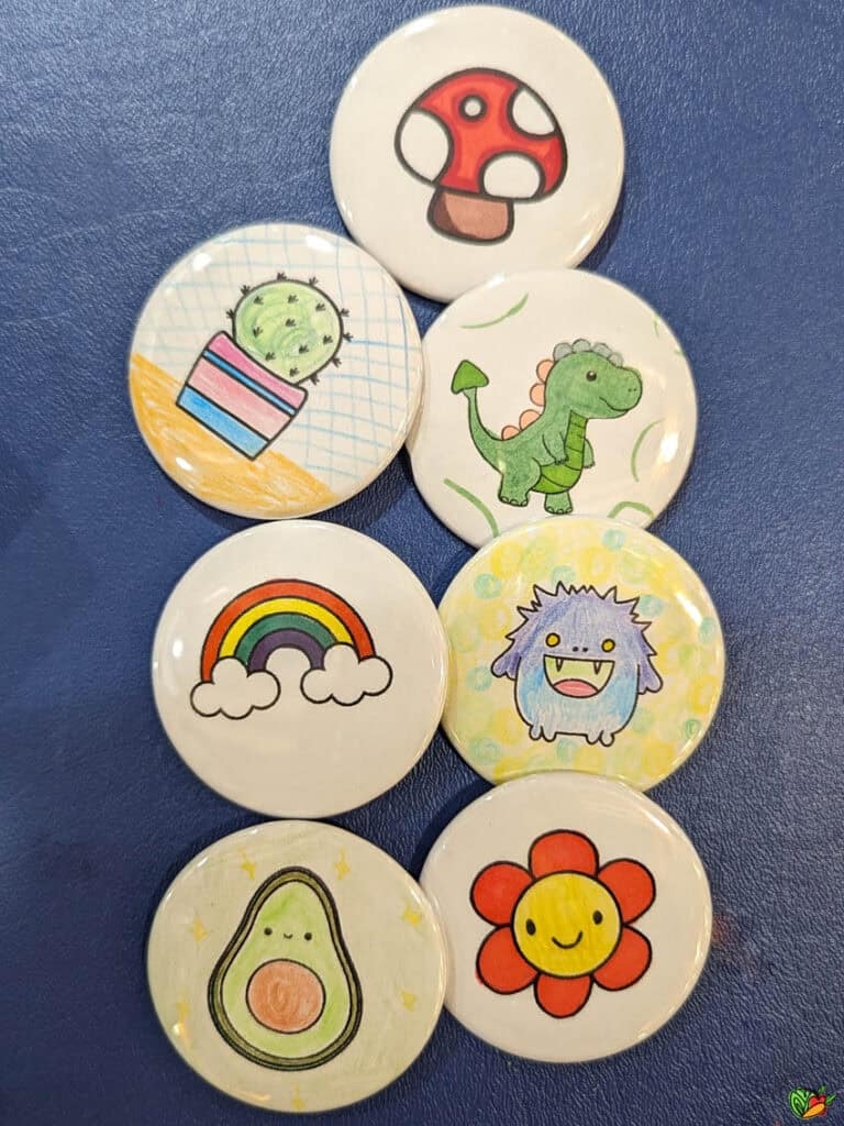 1 Inch Free Printable Button Designs