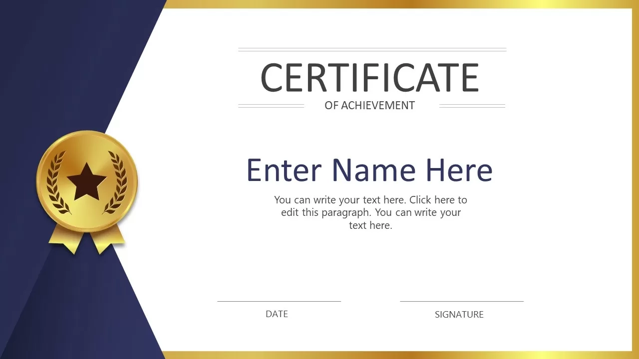 Free Certificate Template For PowerPoint amp Google Slides