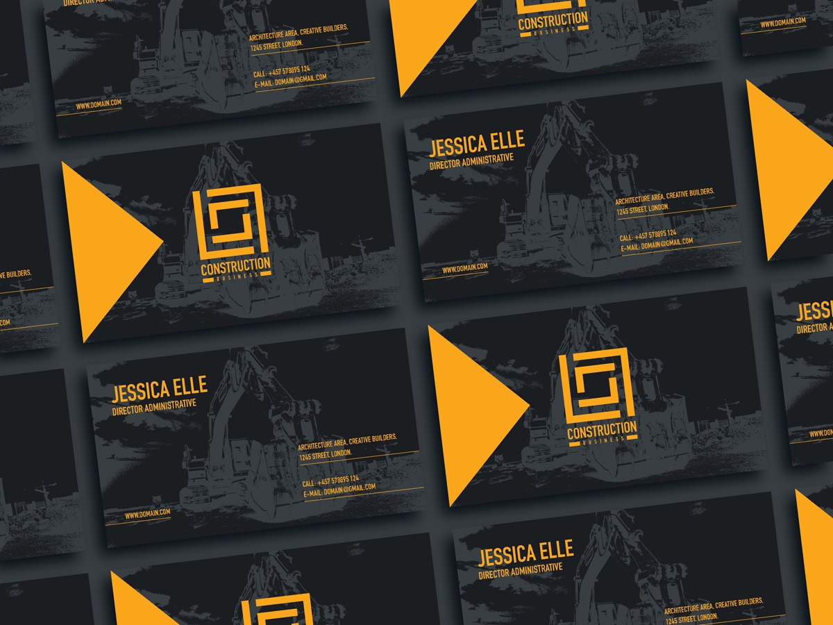 Free Construction Business Card Design Template Graphic Google 
