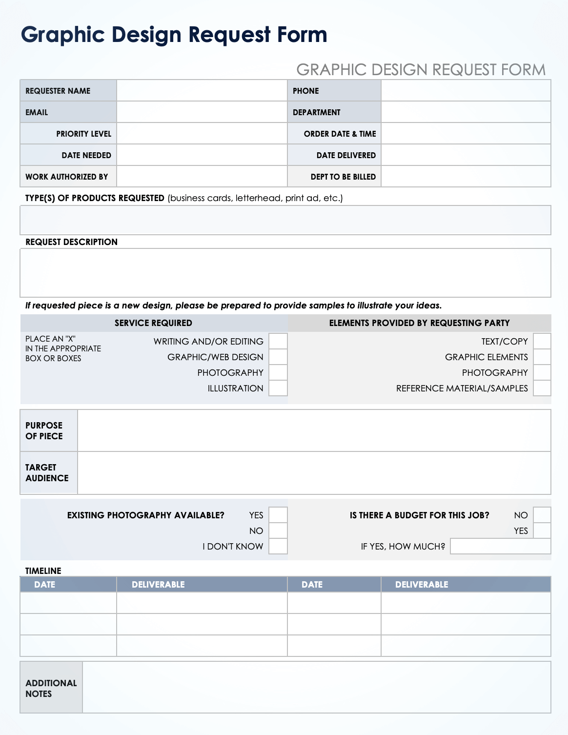 Free Creative Request Forms amp Templates Easy To Customize