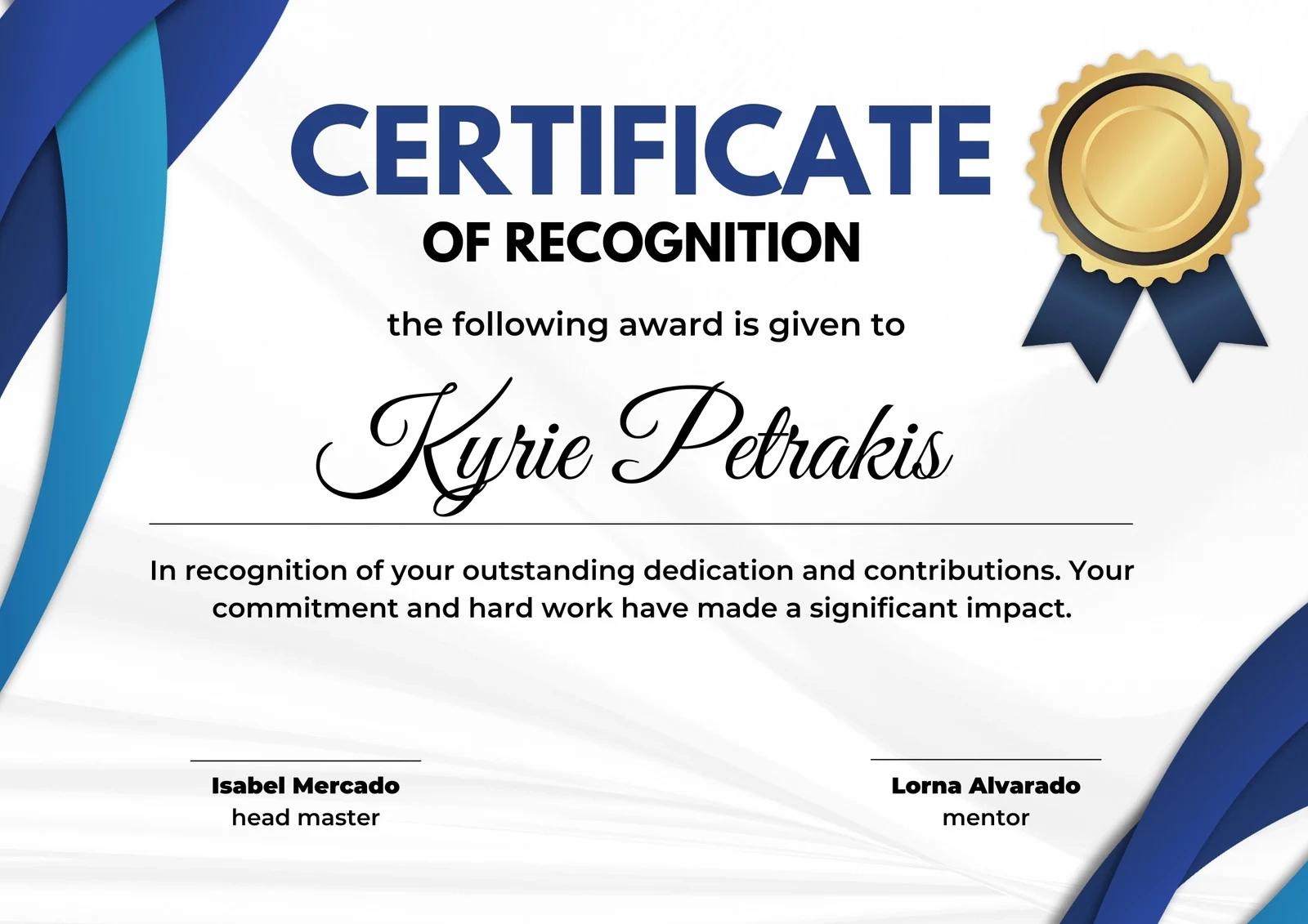 Printable Certificate Design For Appreciation