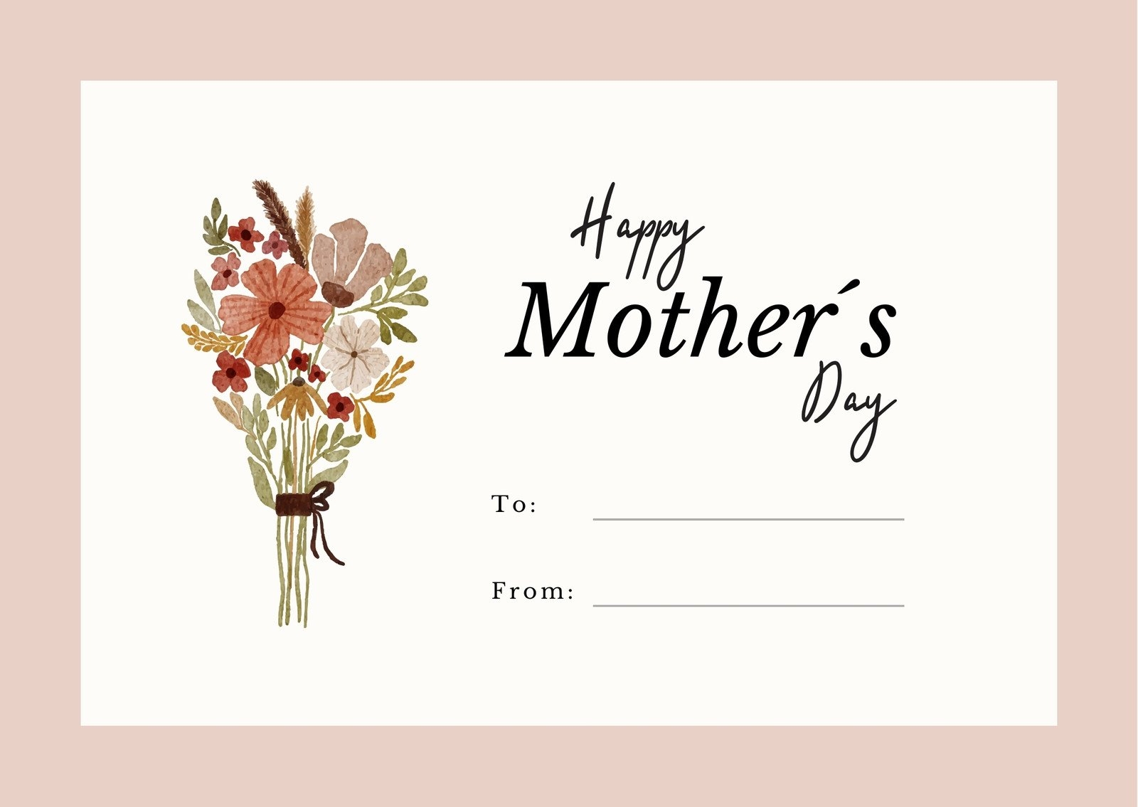 Free Custom Printable Mothers Day Card Templates Canva 