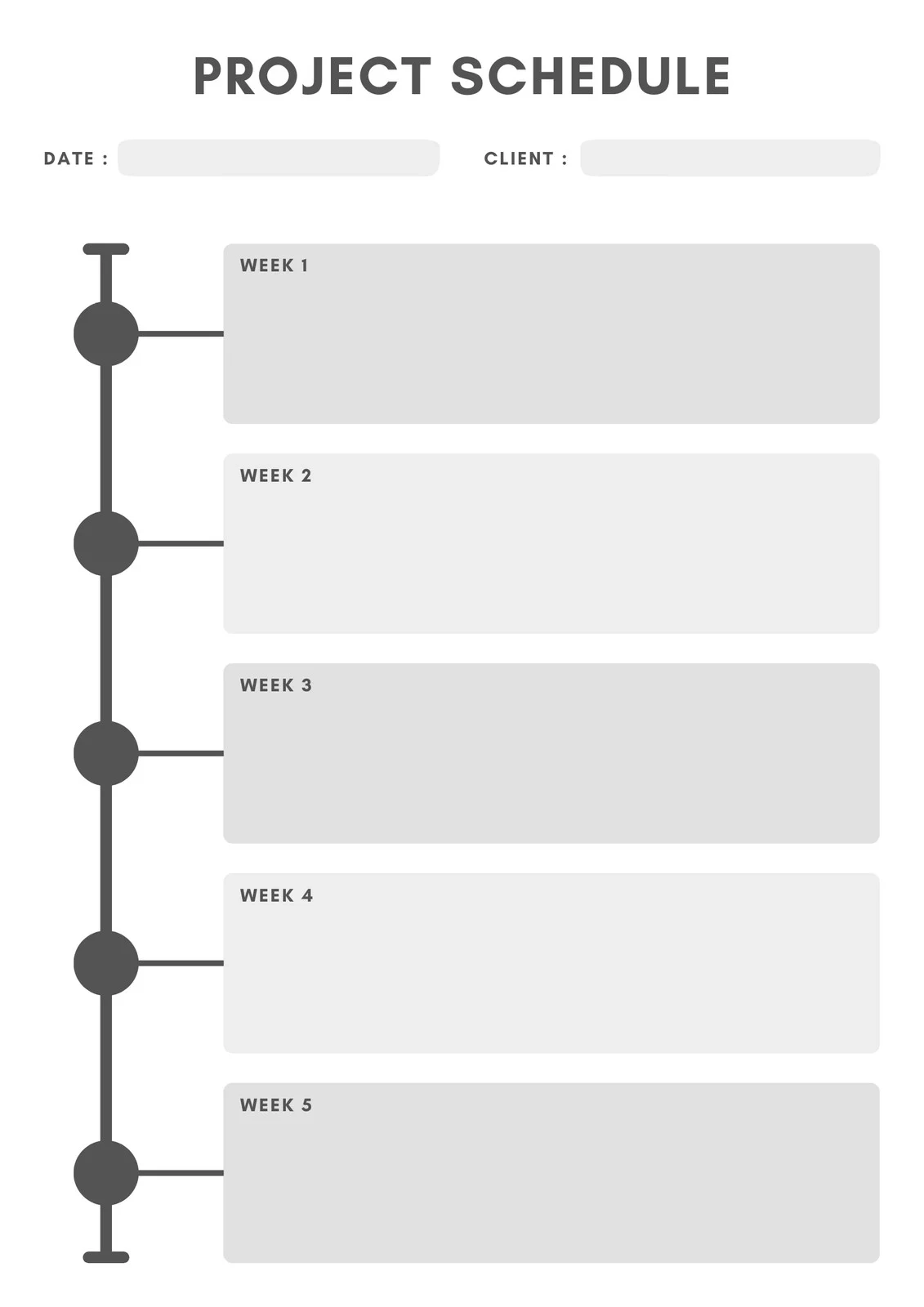 Free Custom Printable Project Schedule Planner Templates Canva