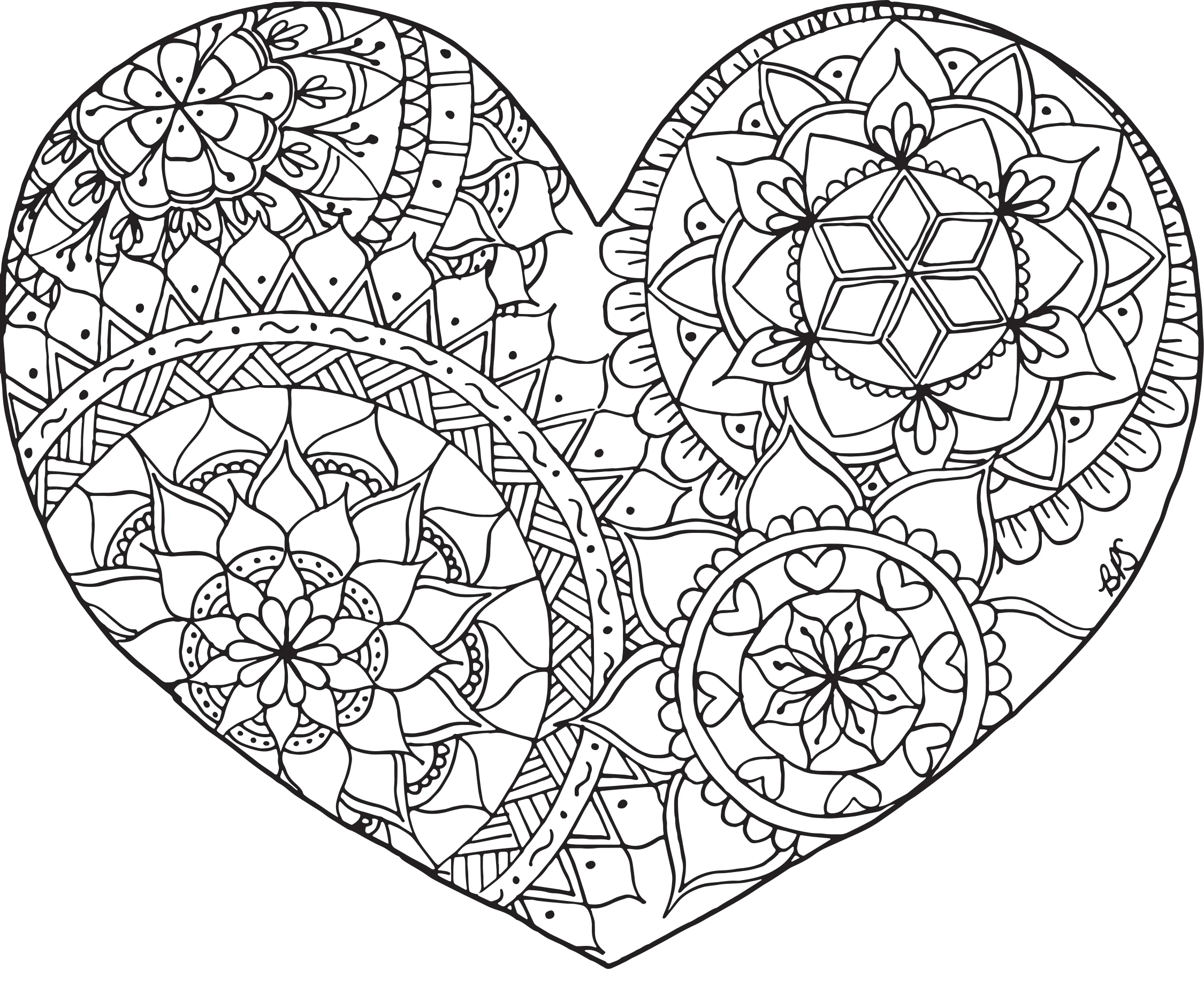 free downloadable coloring page heart nourish designs
