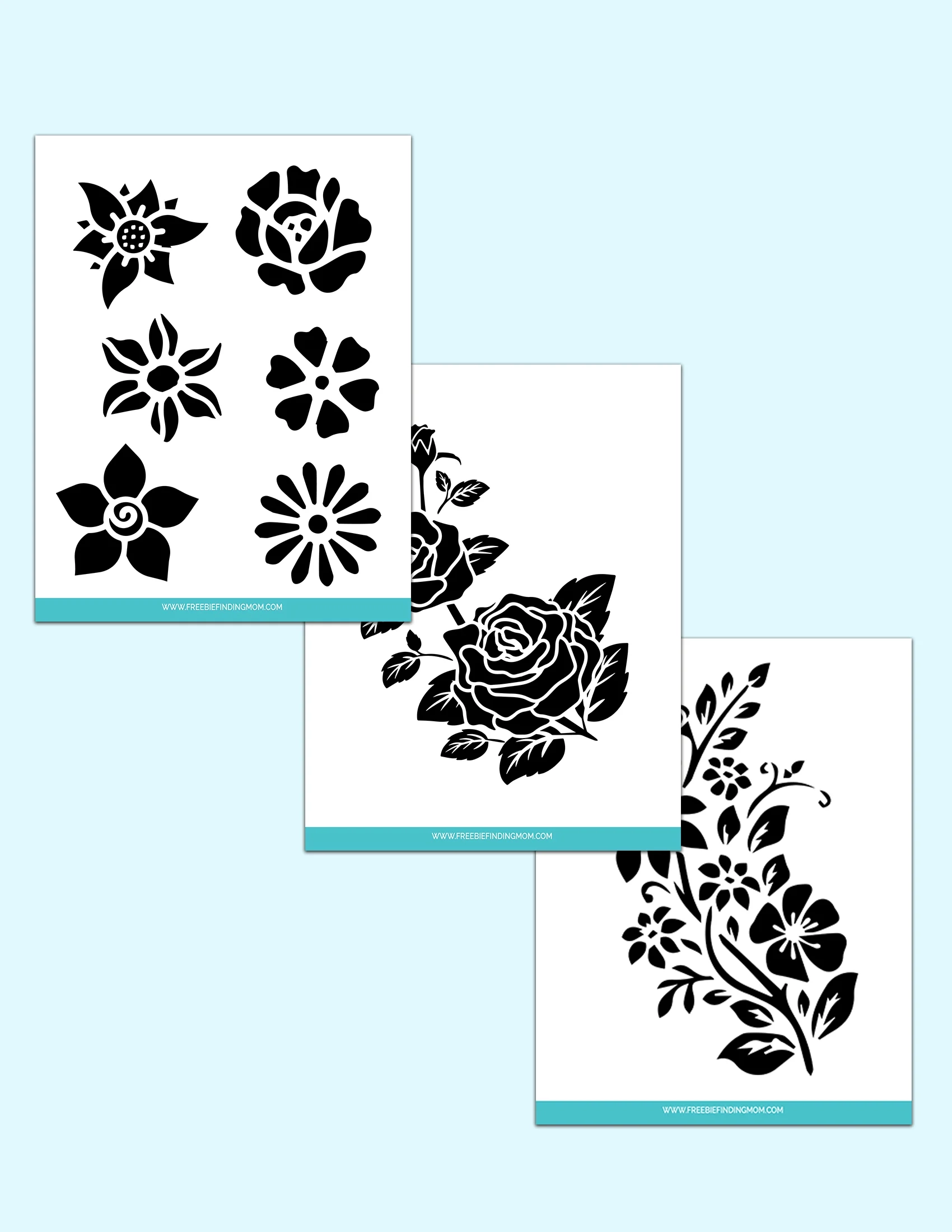Free Downloadable Stencils Large Flower For Painting