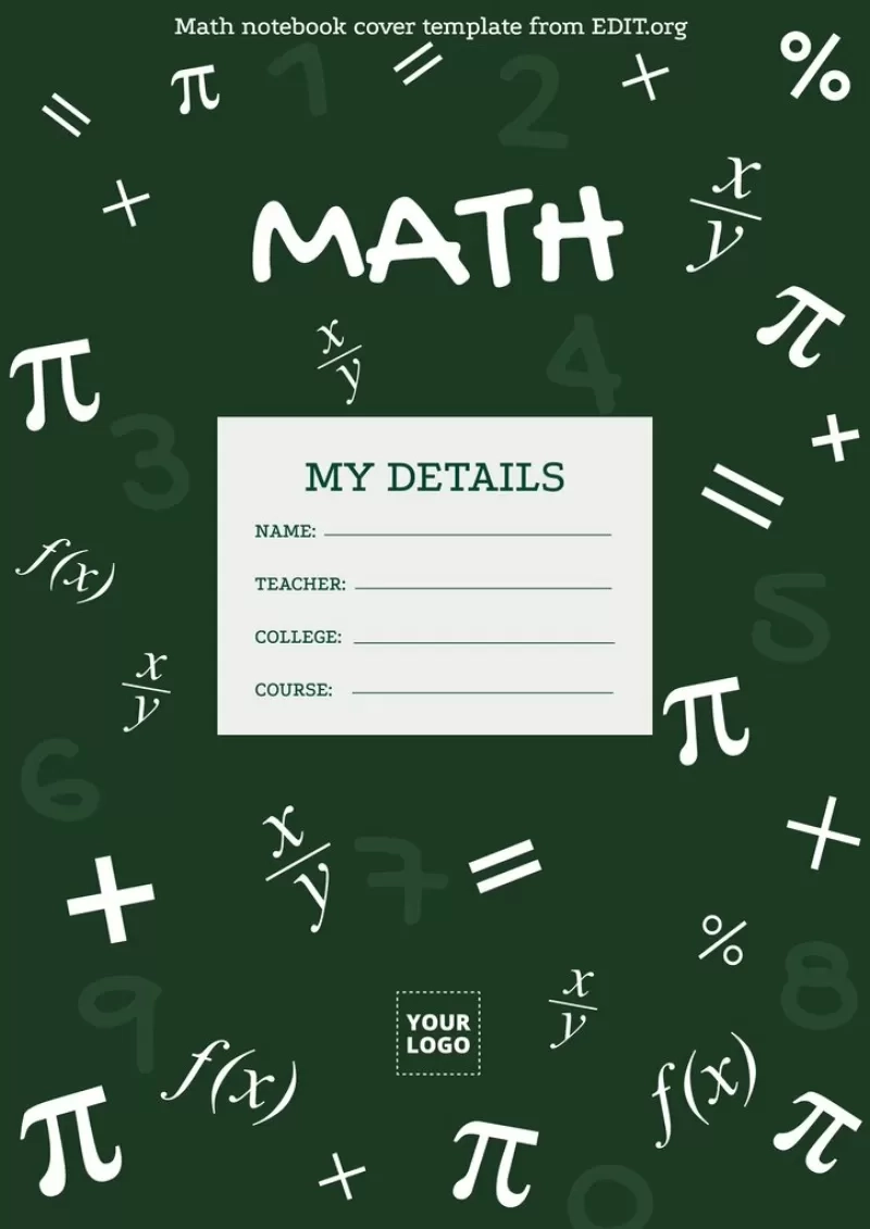 Free Editable Printable Notebook Covers