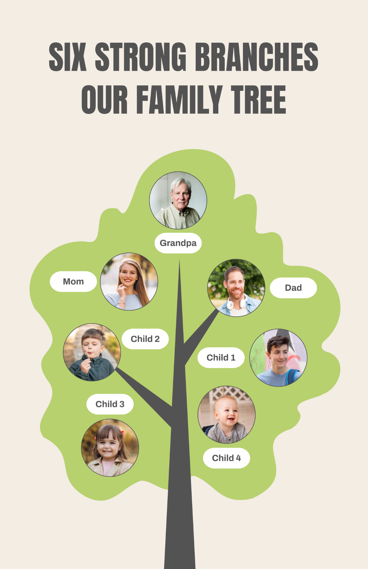 Free Family Tree Poster For 6 Member Template To Edit Online