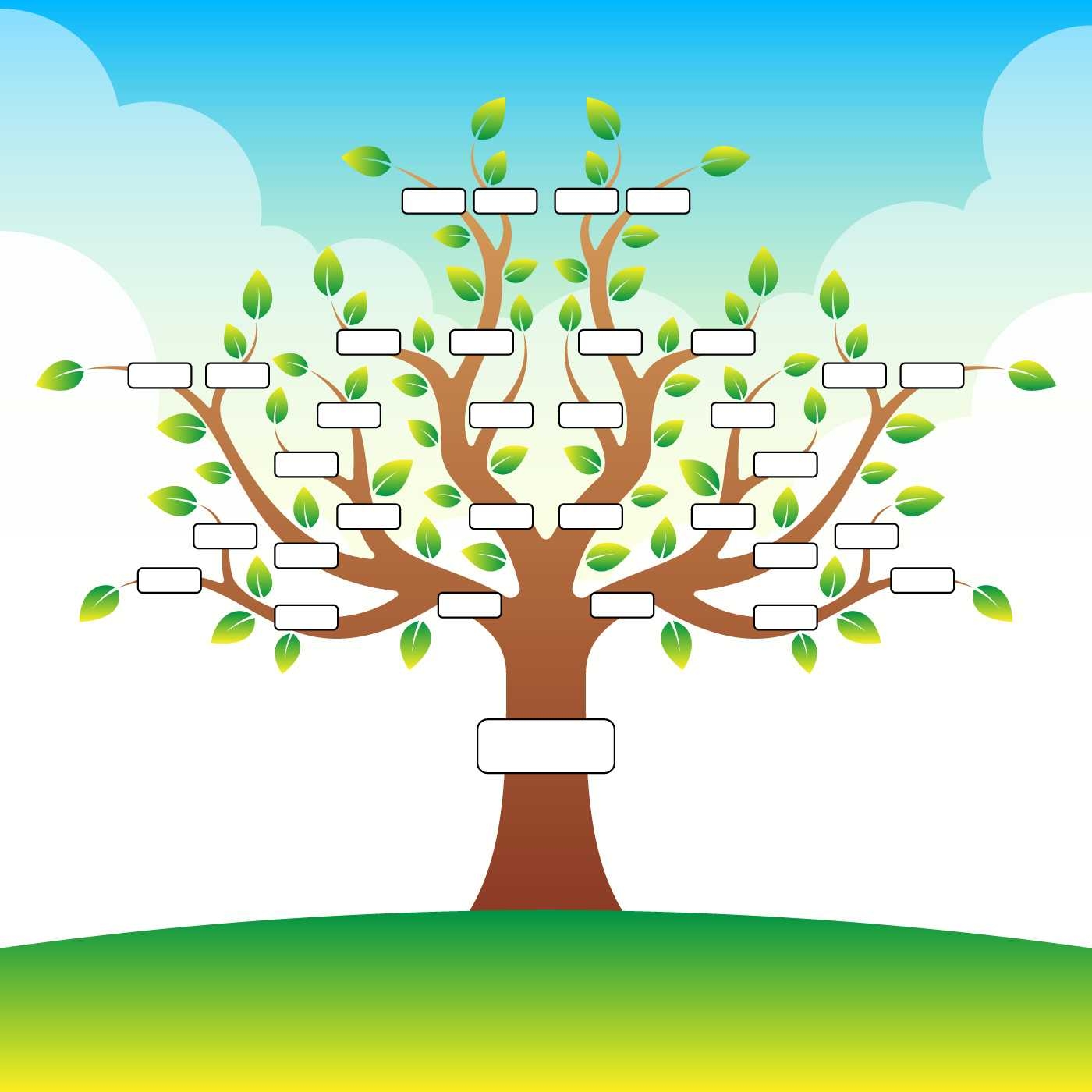 Printable Family Tree Design For 6 Members