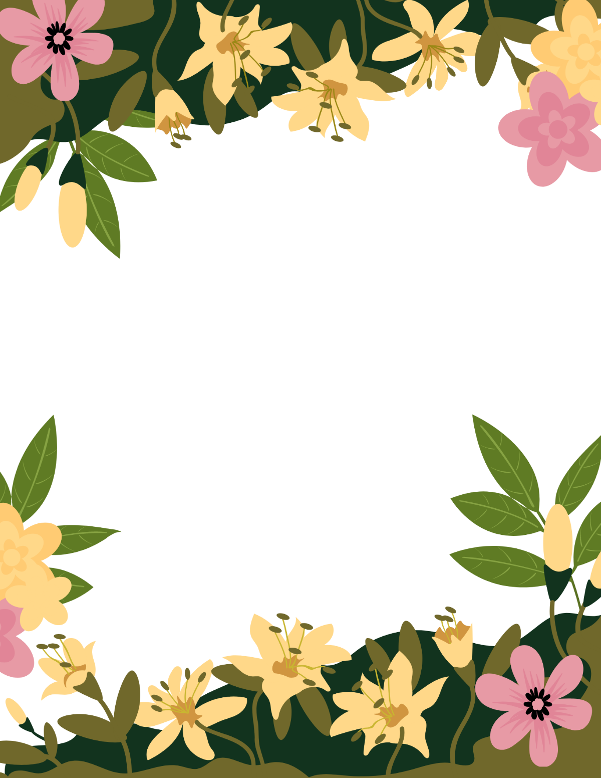 Free Flower Border Template To Edit Online