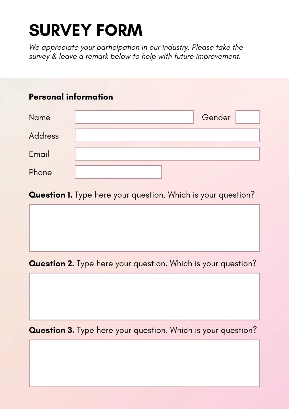Free Form Document Templates To Customize And Print Canva