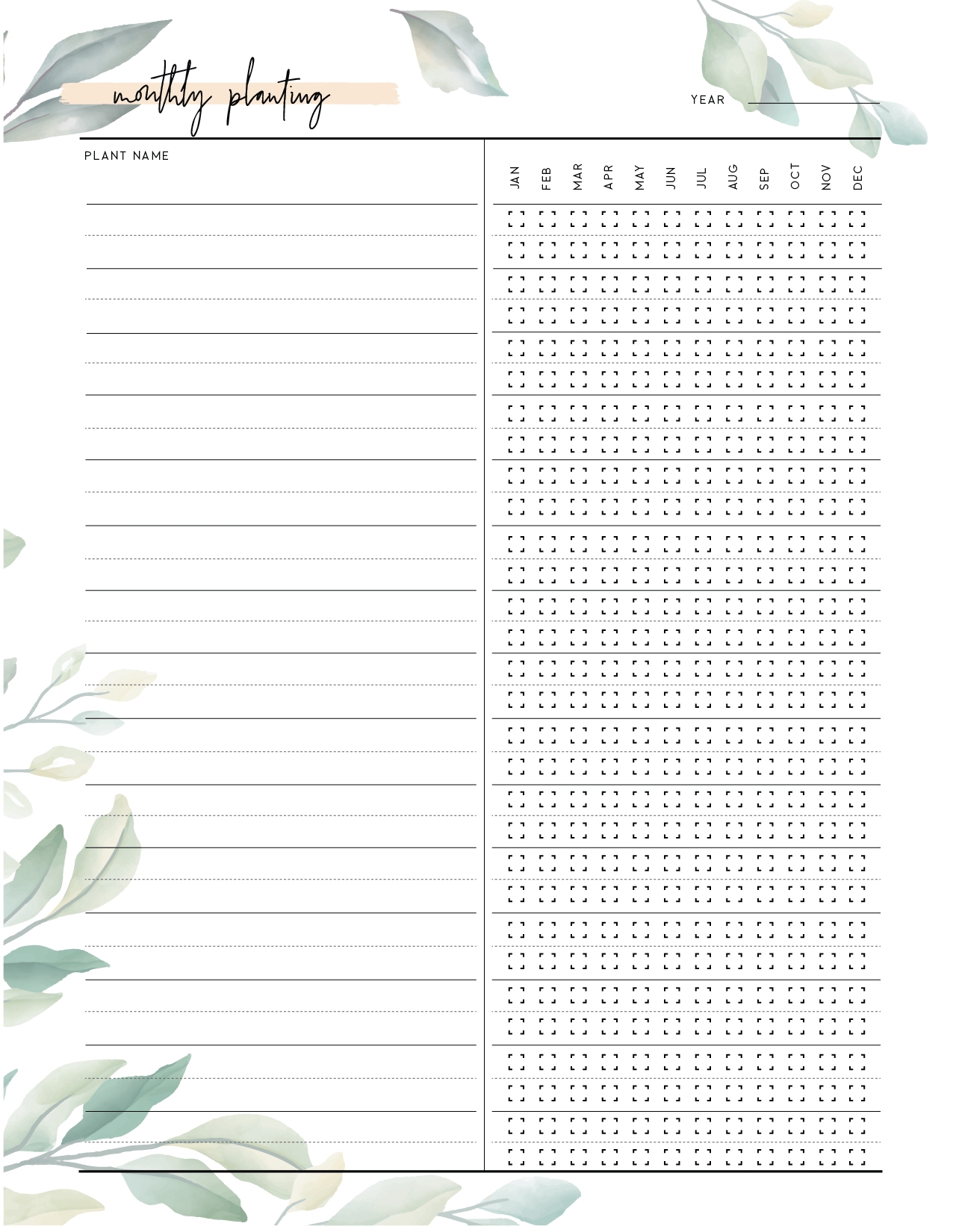 Garden Design Templates Free Printable