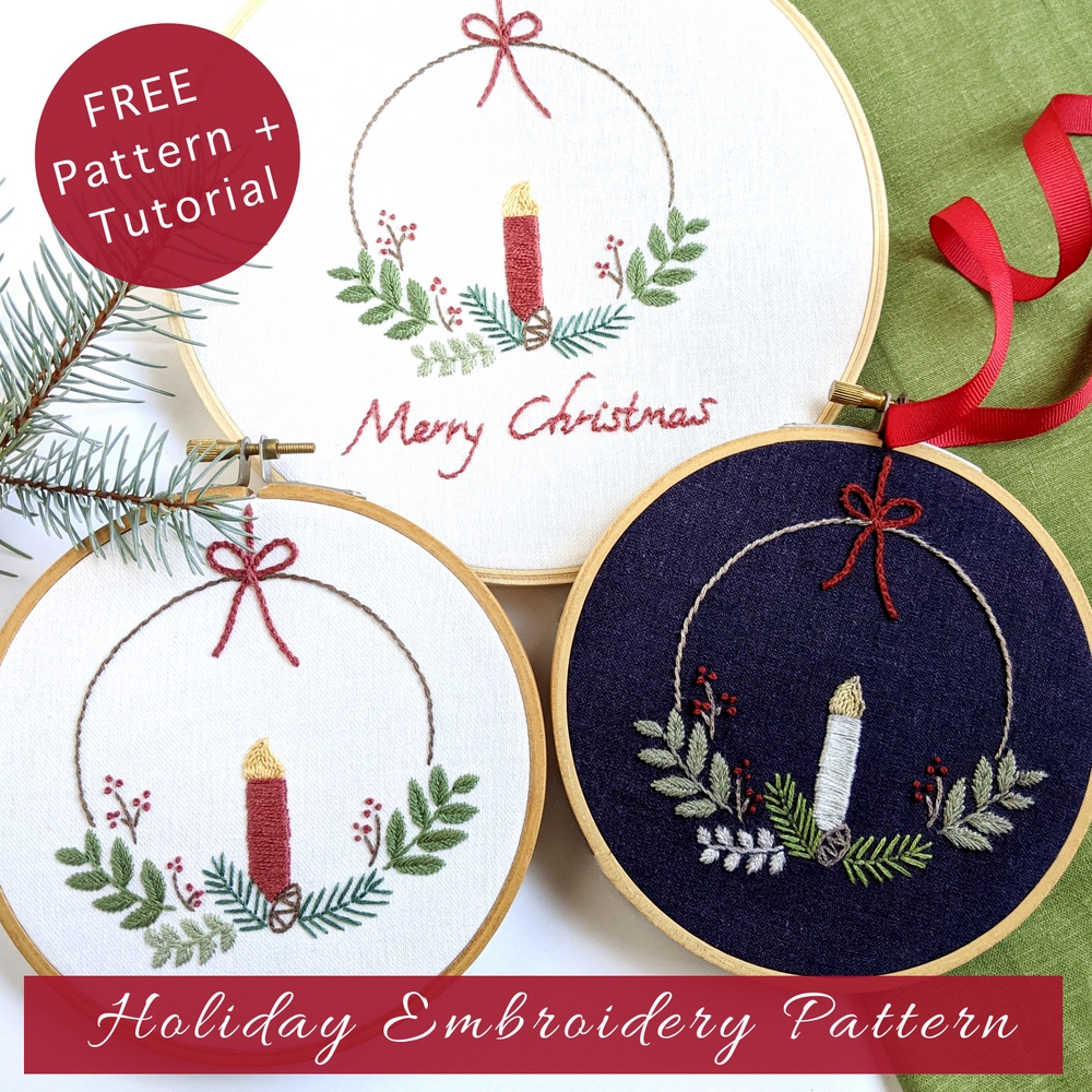 FREE Holiday Embroidery Pattern amp Tutorial Wandering Threads 