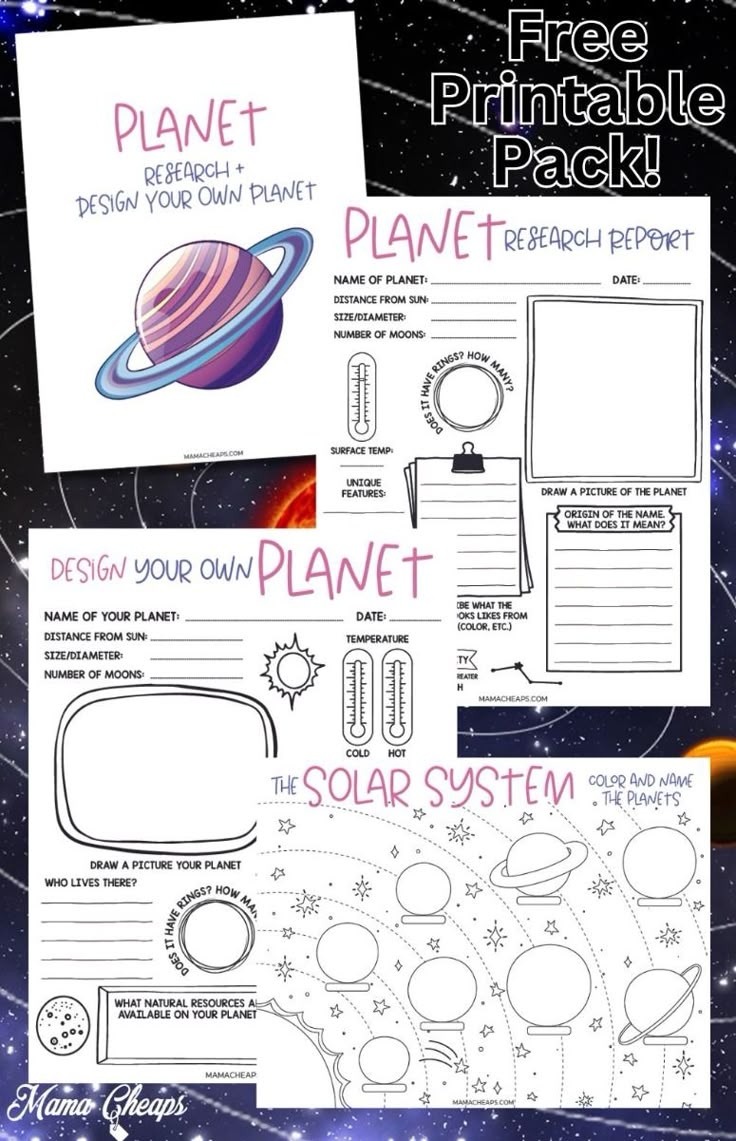 Design Your Own Planet Printable