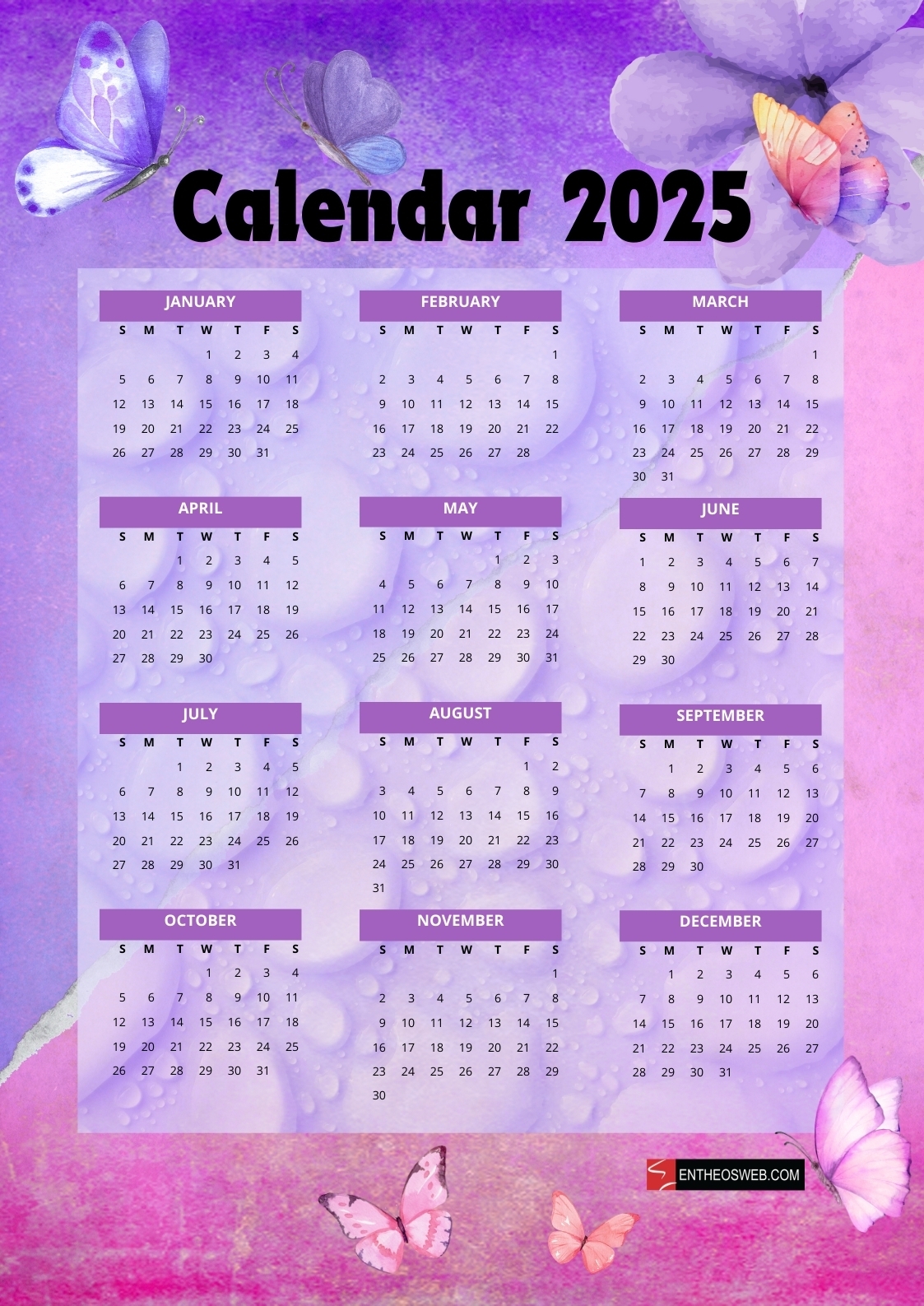Free Printable 2025 Calendars Free Printable 2025 Calendars 