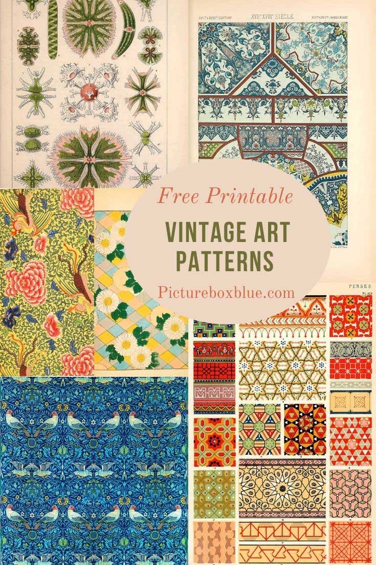 Free Printable Art And Design Collections Picture Box Blue