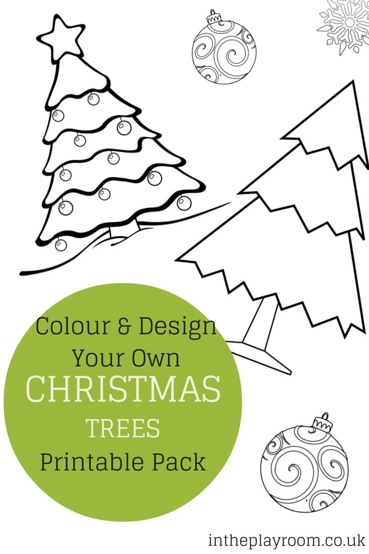 Free Printable Christmas Tree Coloring Pages Colour And Design 