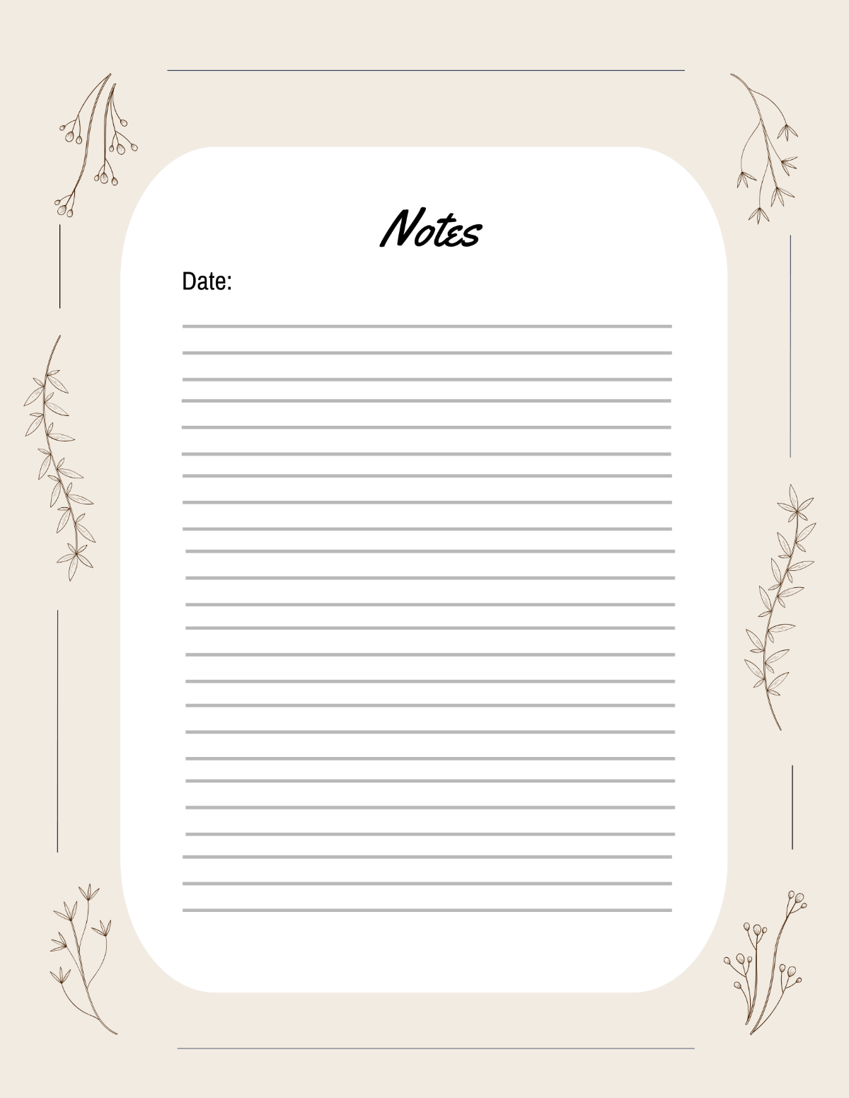 Free Printable Design Note Template To Edit Online