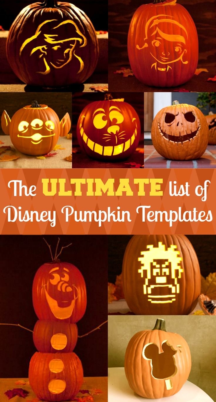 free printable disney pumpkin carving templates includes star