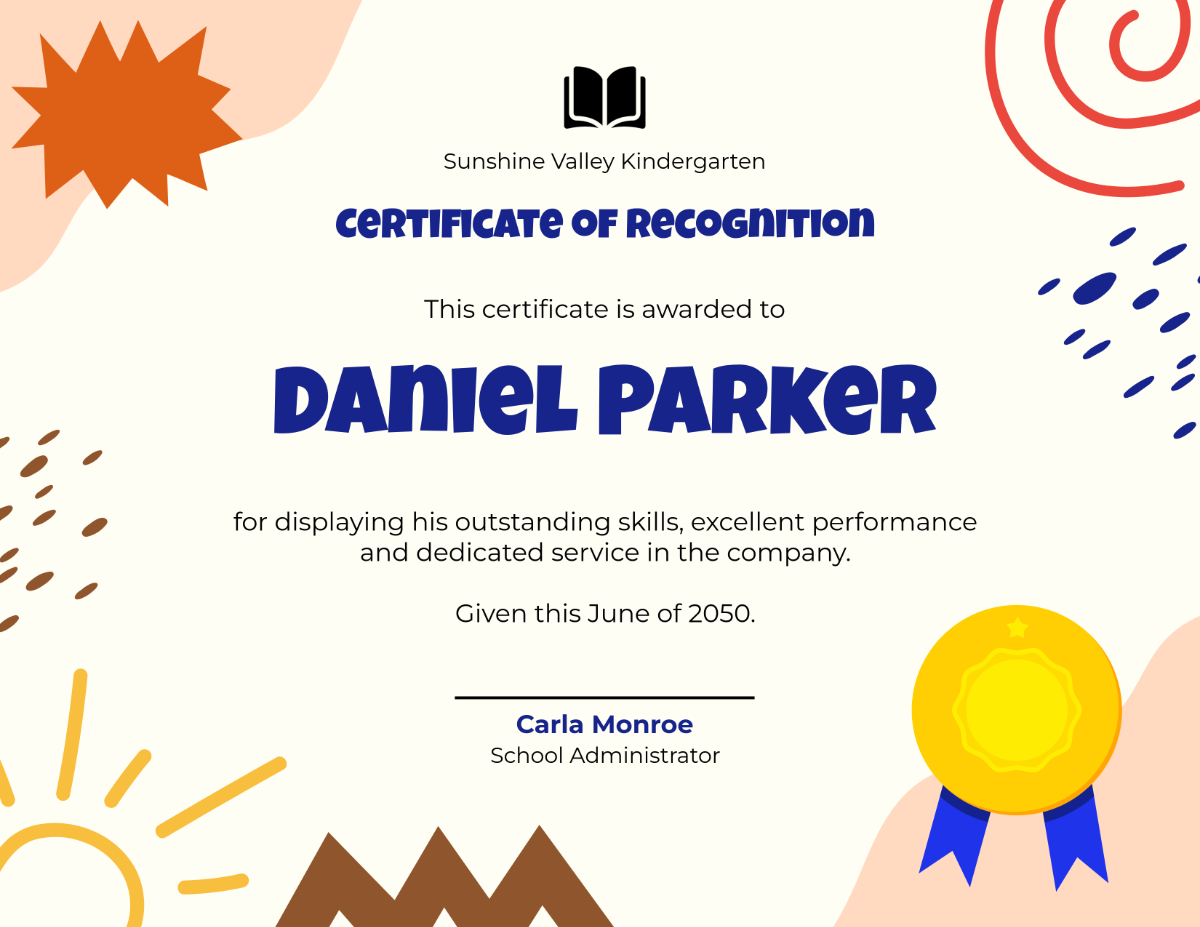 Kid Certificate Templates Free Printable