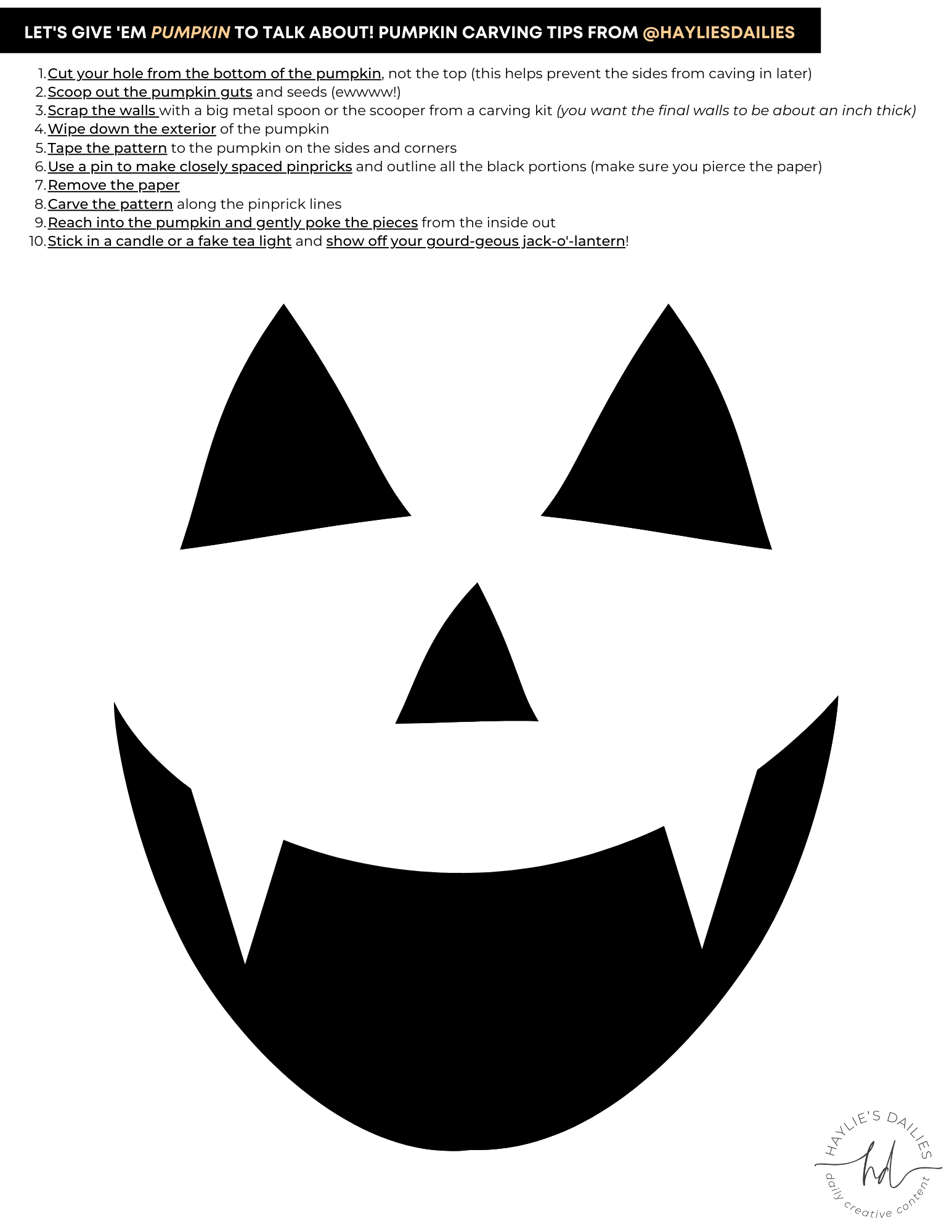 Pumpkin Carving Designs Printable Pdf Free