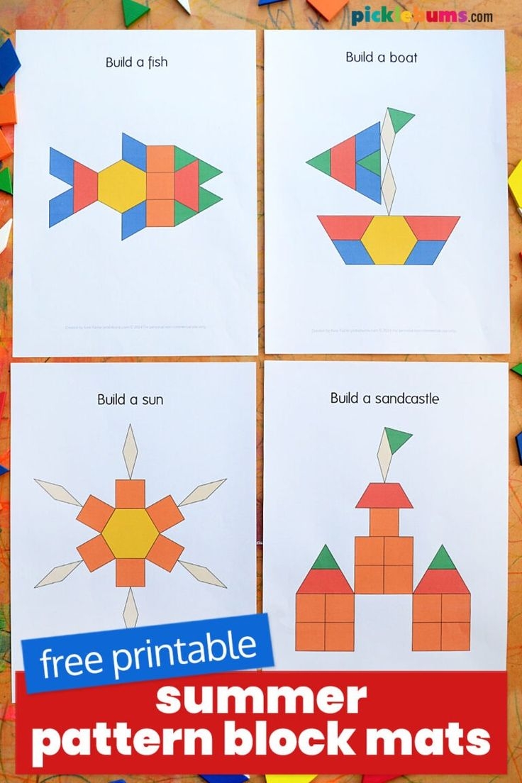 Wooden Pattern Blocks Designs Printable