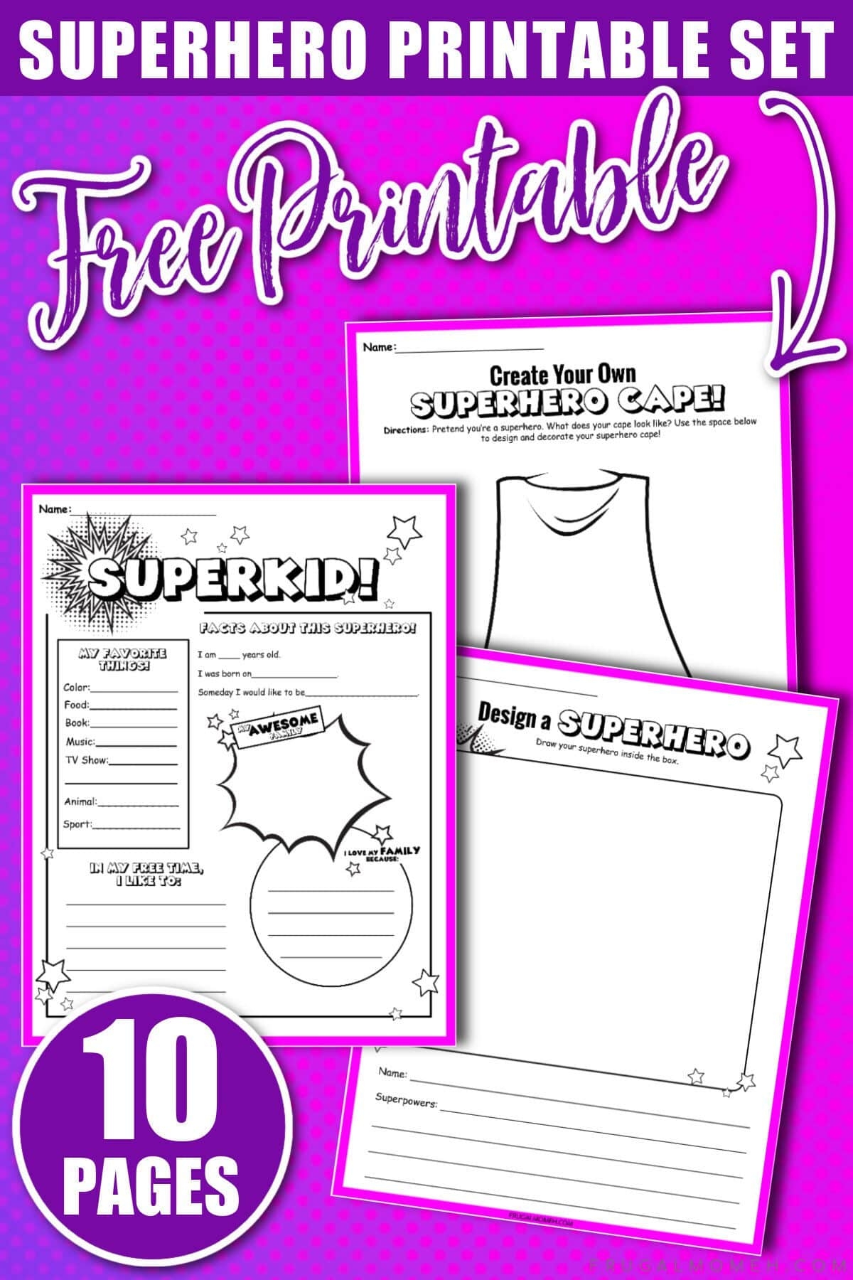 Design Your Own Superhero Cape Printable
