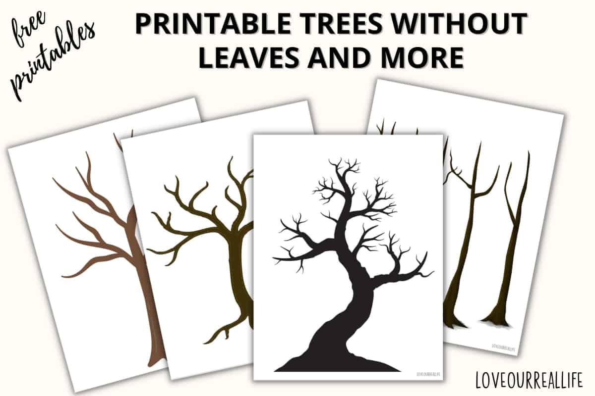 FREE Printable Trees Without Leaves Template 19 Pages Love 
