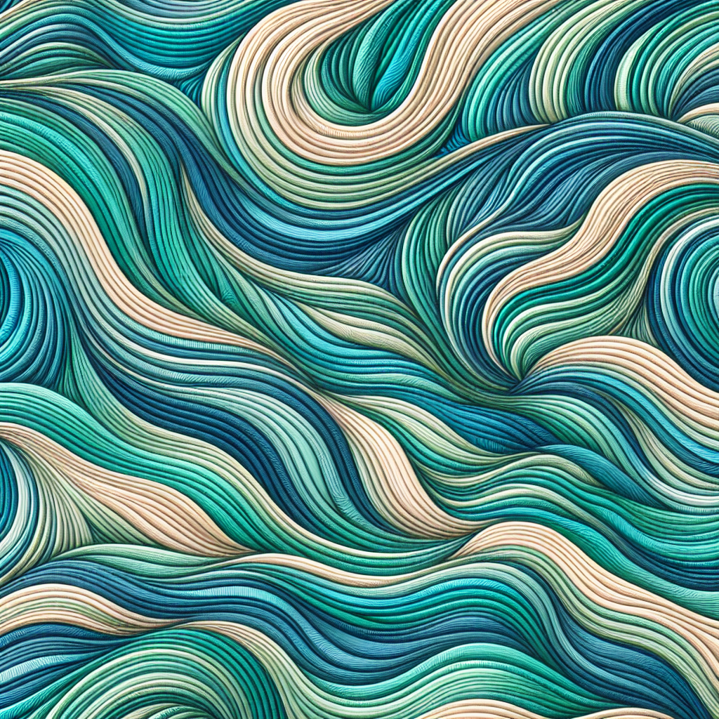 Free Printable Turquoise Tide Striped Pattern Scrapbook Paper 